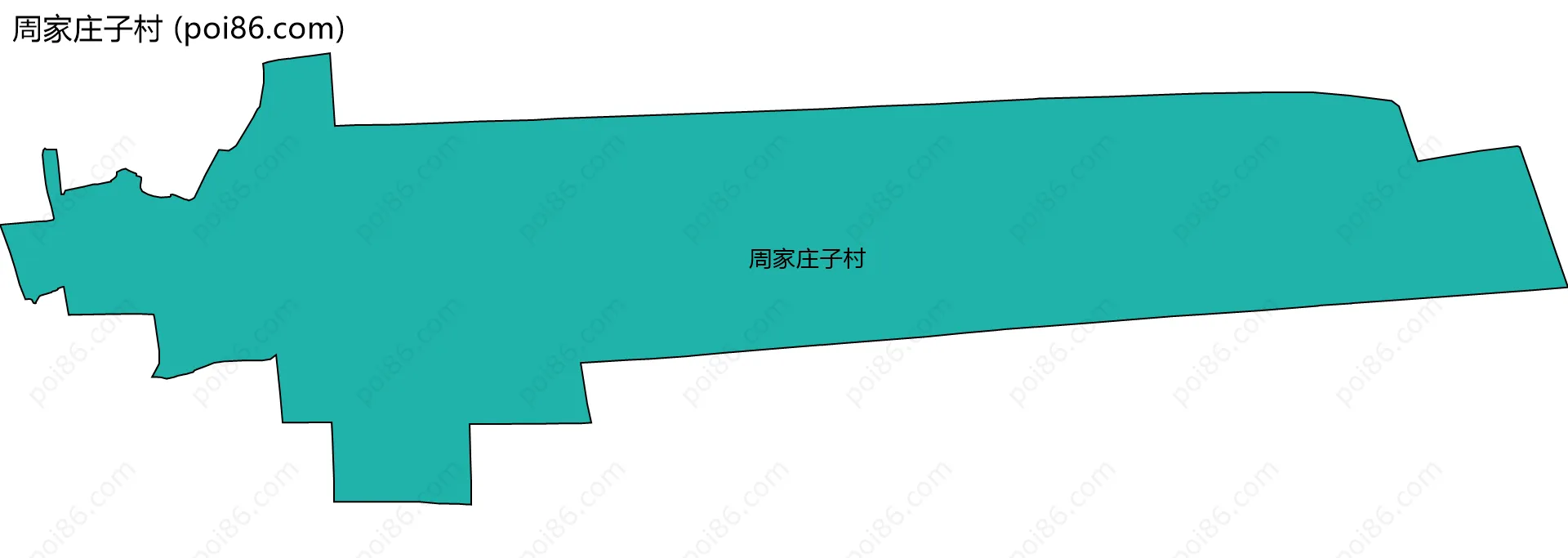 周家庄子村边界地图