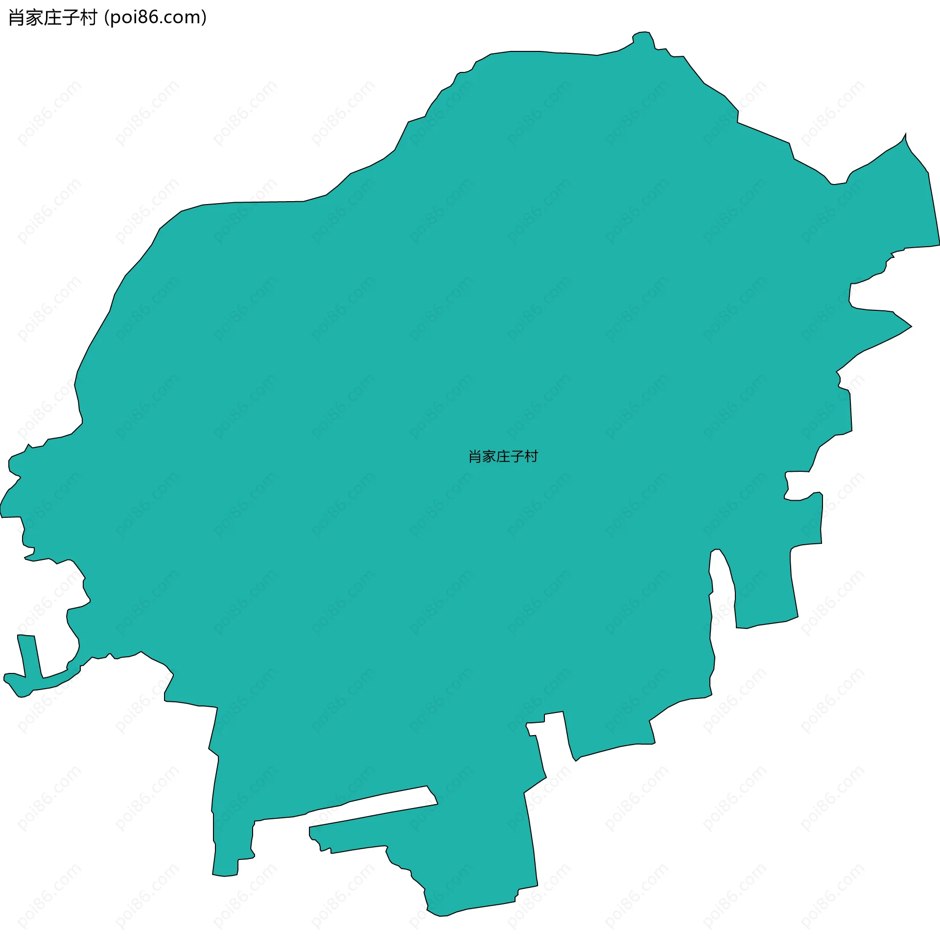 肖家庄子村边界地图