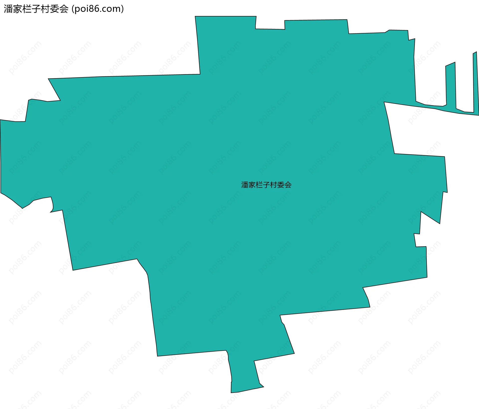 潘家栏子村委会边界地图
