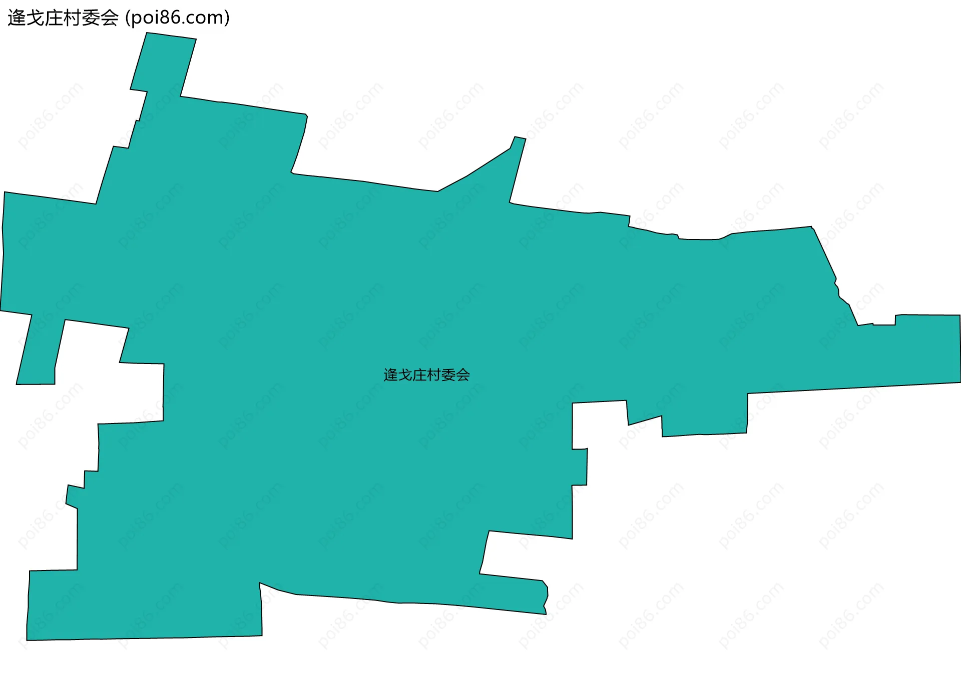 逄戈庄村委会边界地图