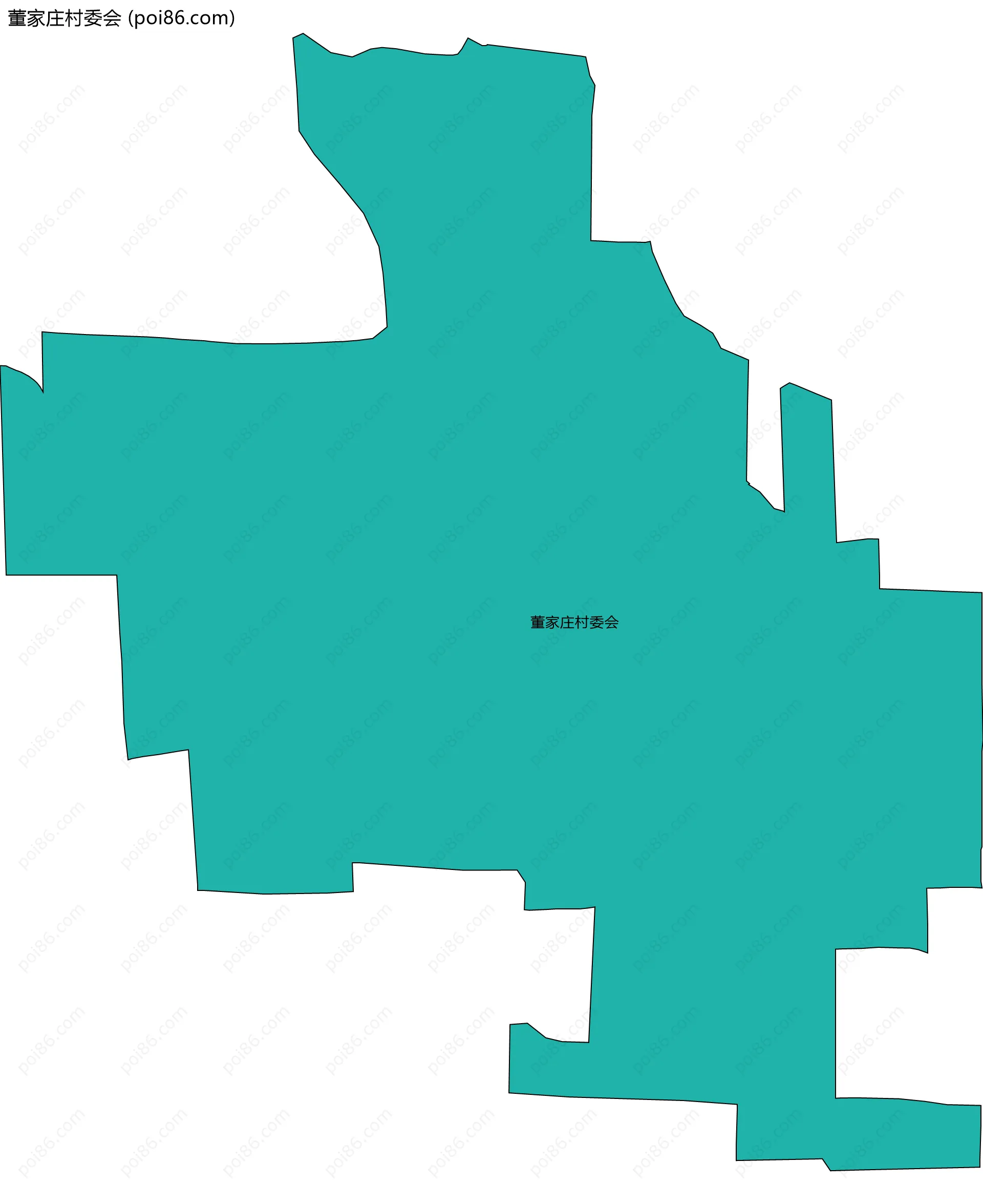 董家庄村委会边界地图