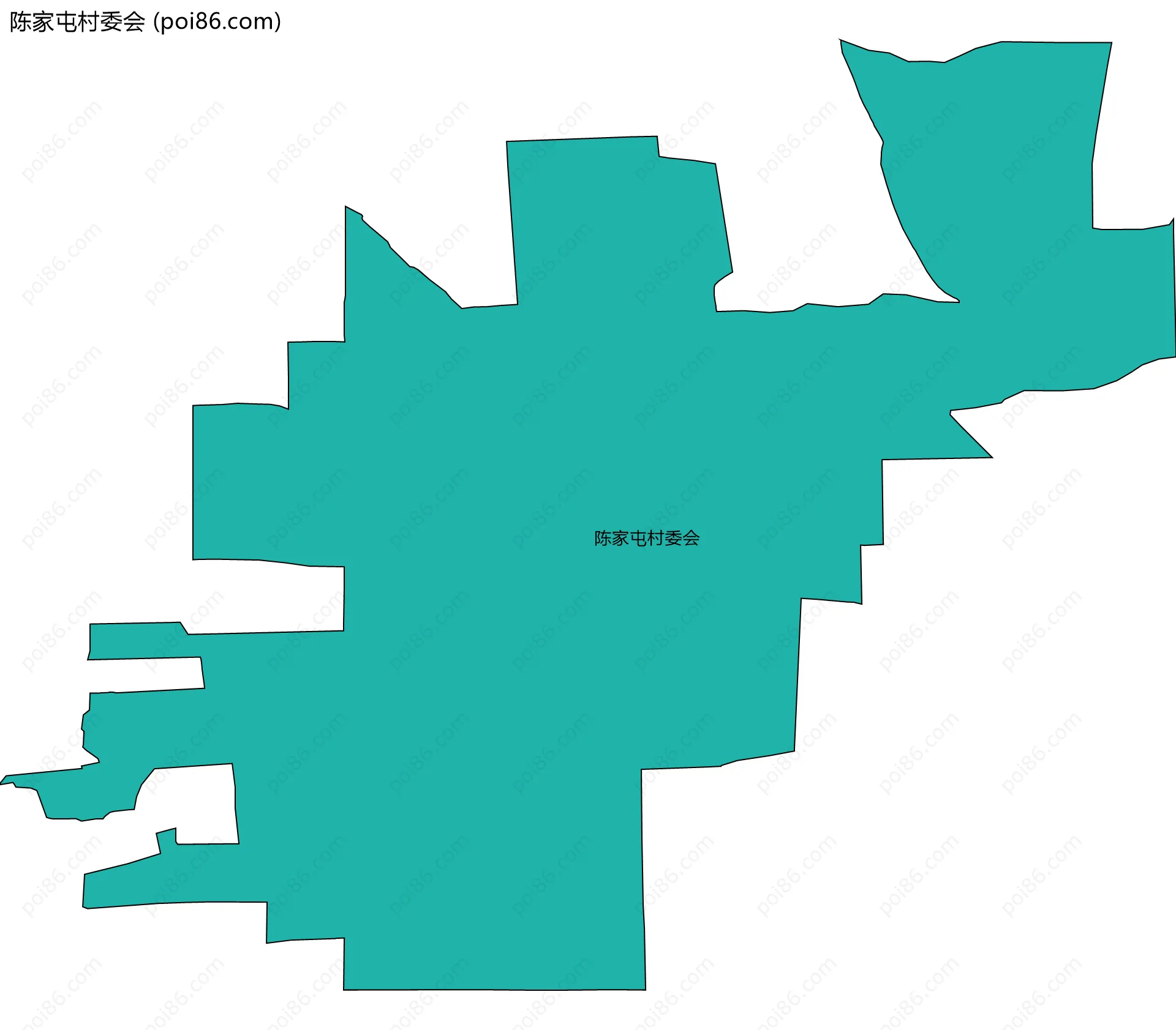 陈家屯村委会边界地图