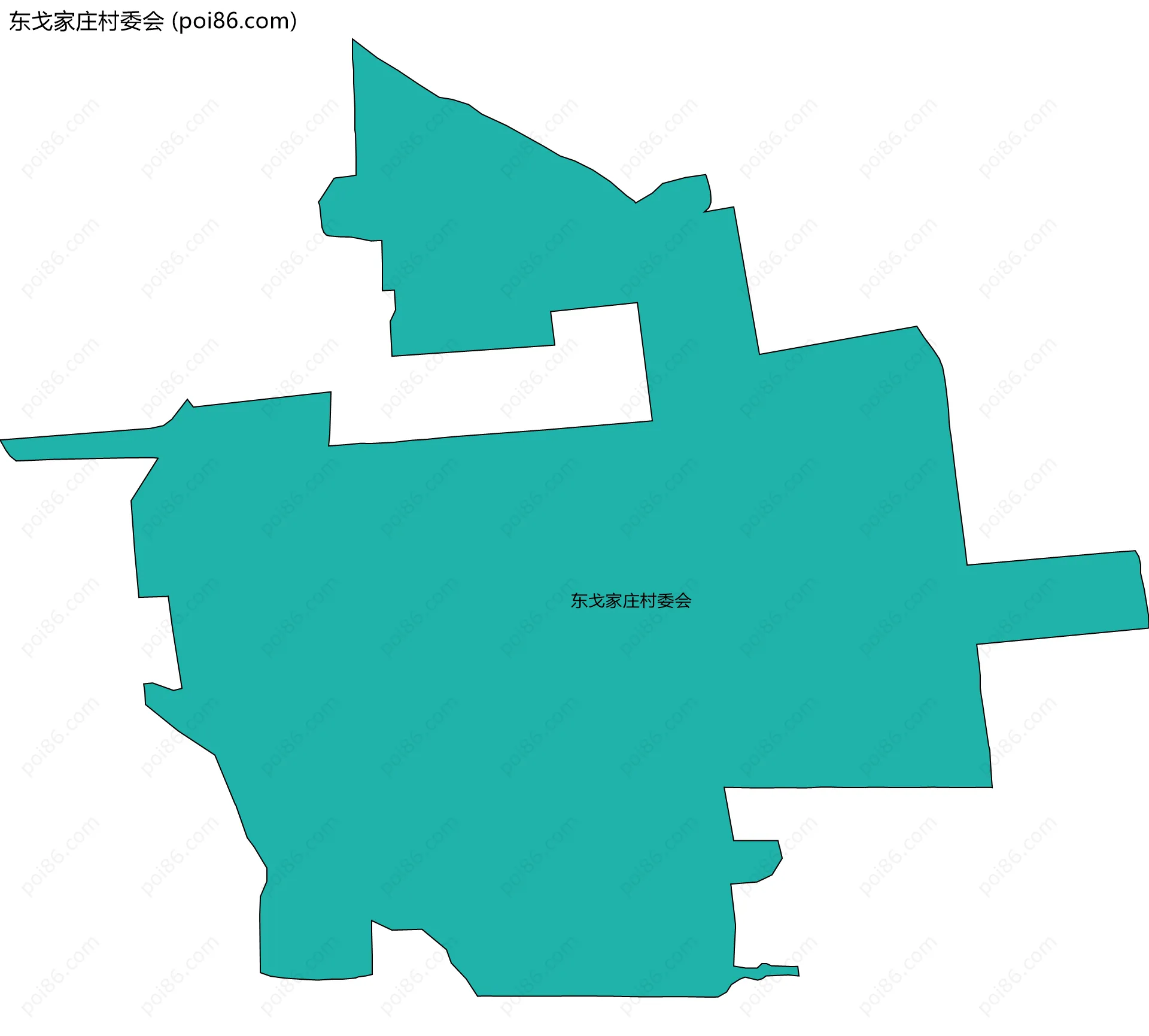 东戈家庄村委会边界地图
