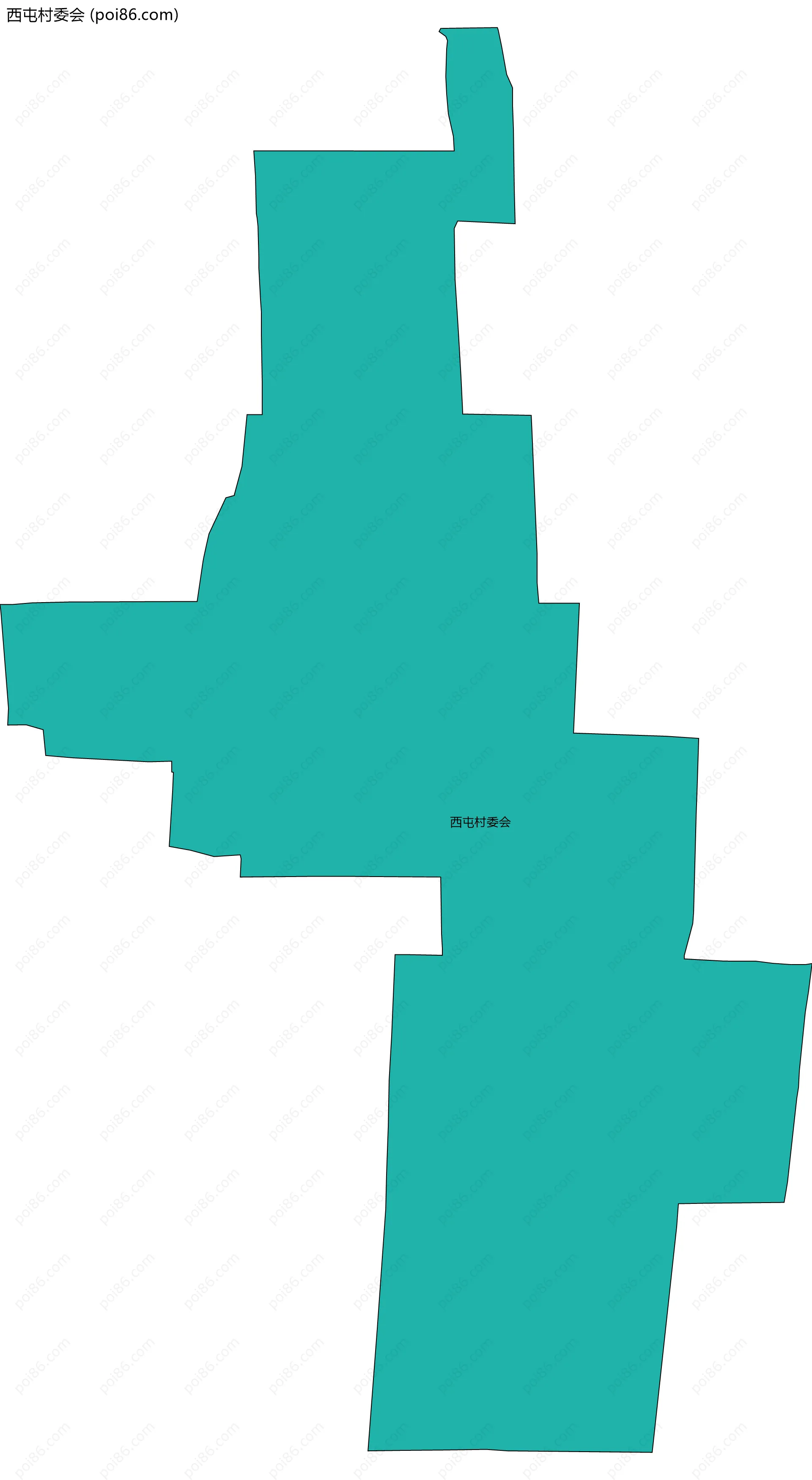 西屯村委会边界地图