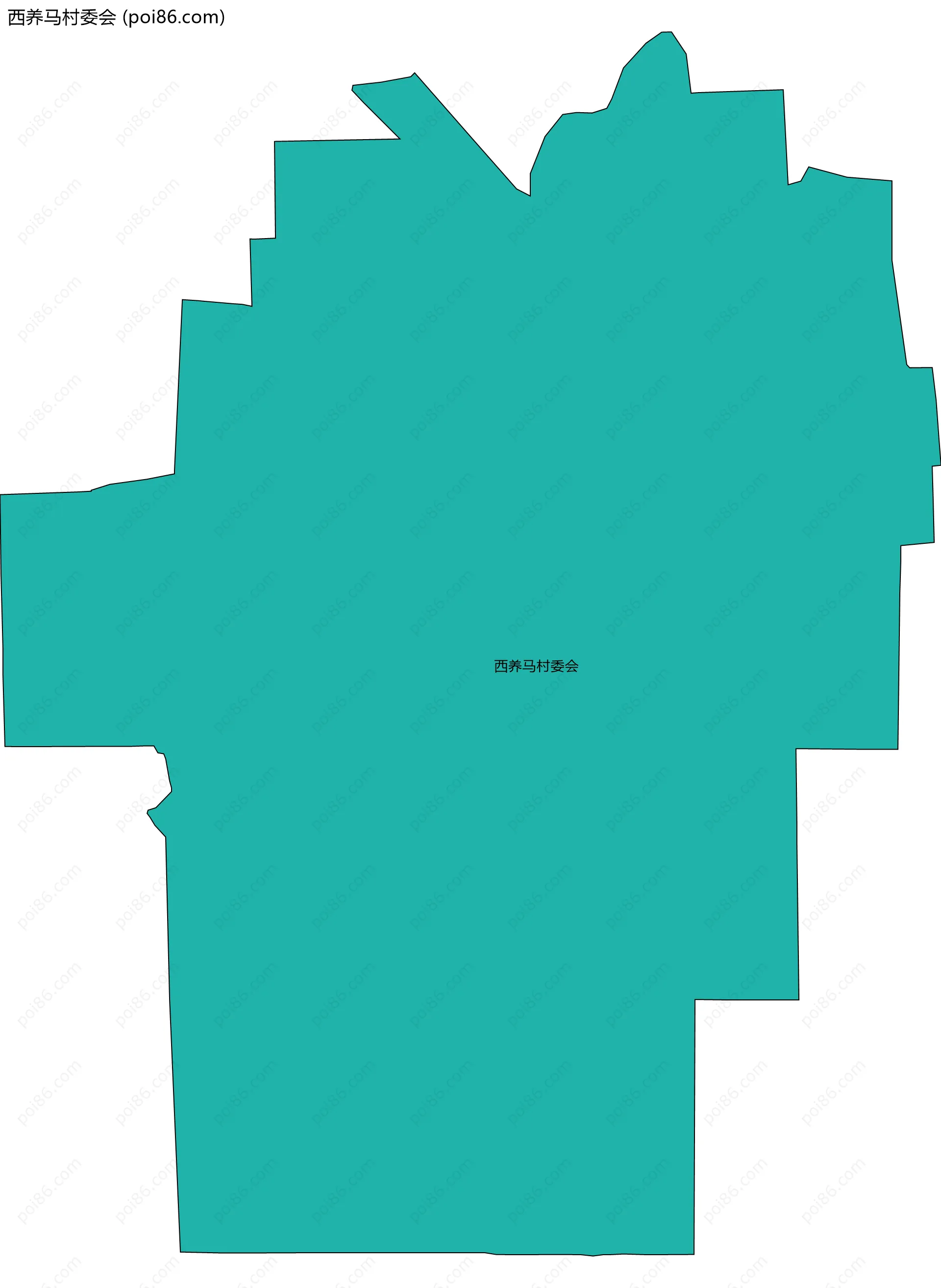 西养马村委会边界地图