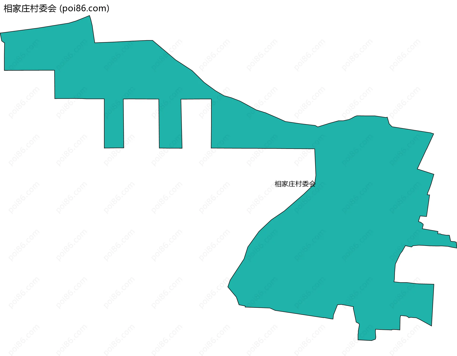 相家庄村委会边界地图