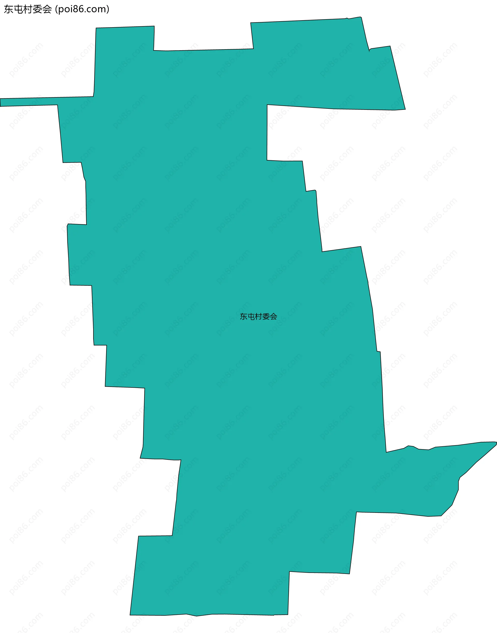 东屯村委会边界地图