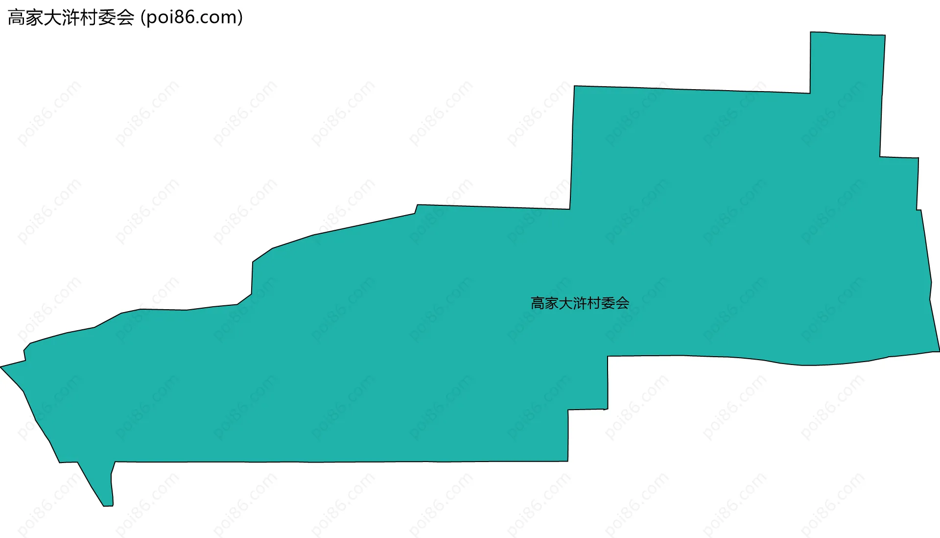 高家大浒村委会边界地图