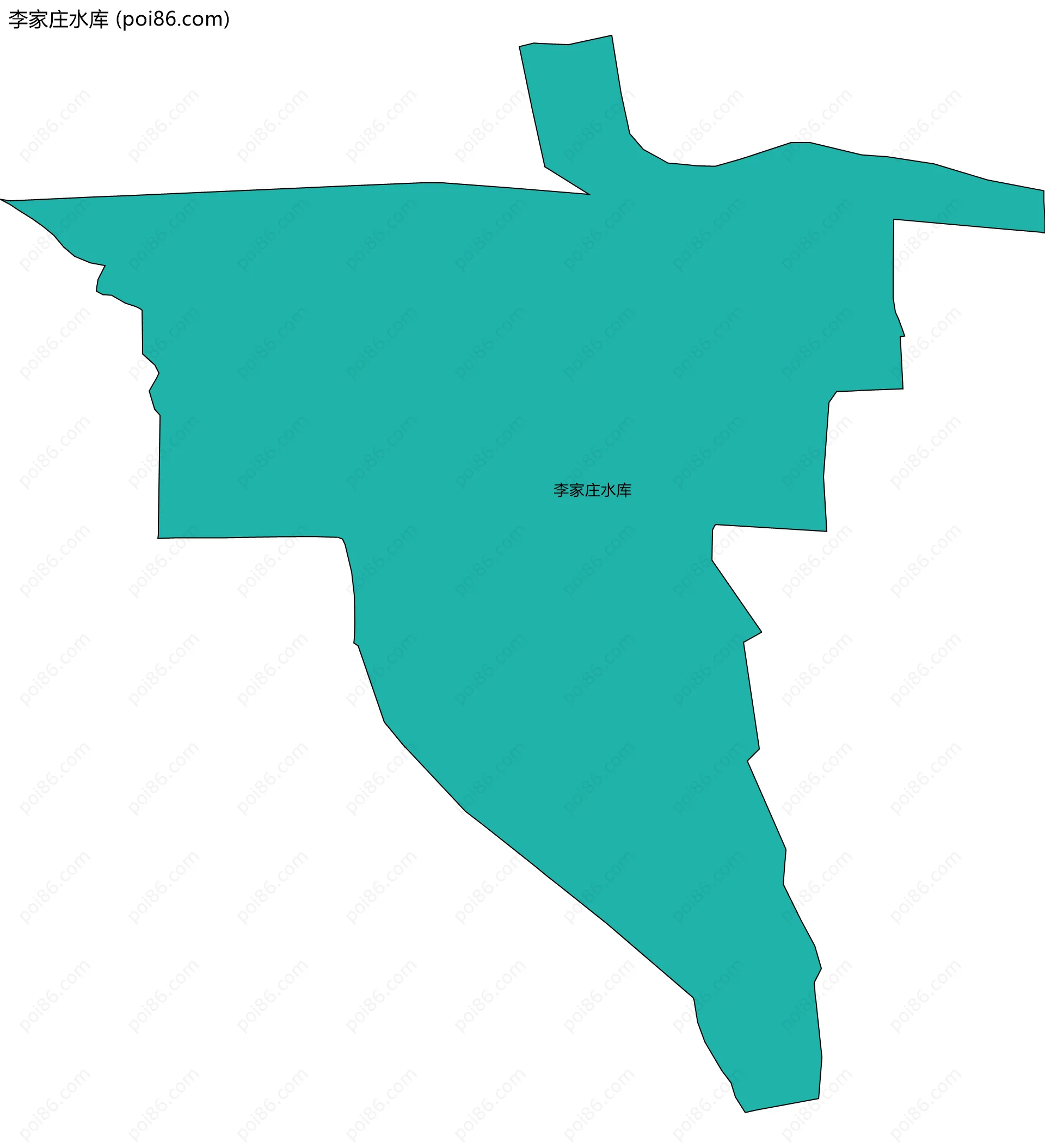 李家庄水库边界地图