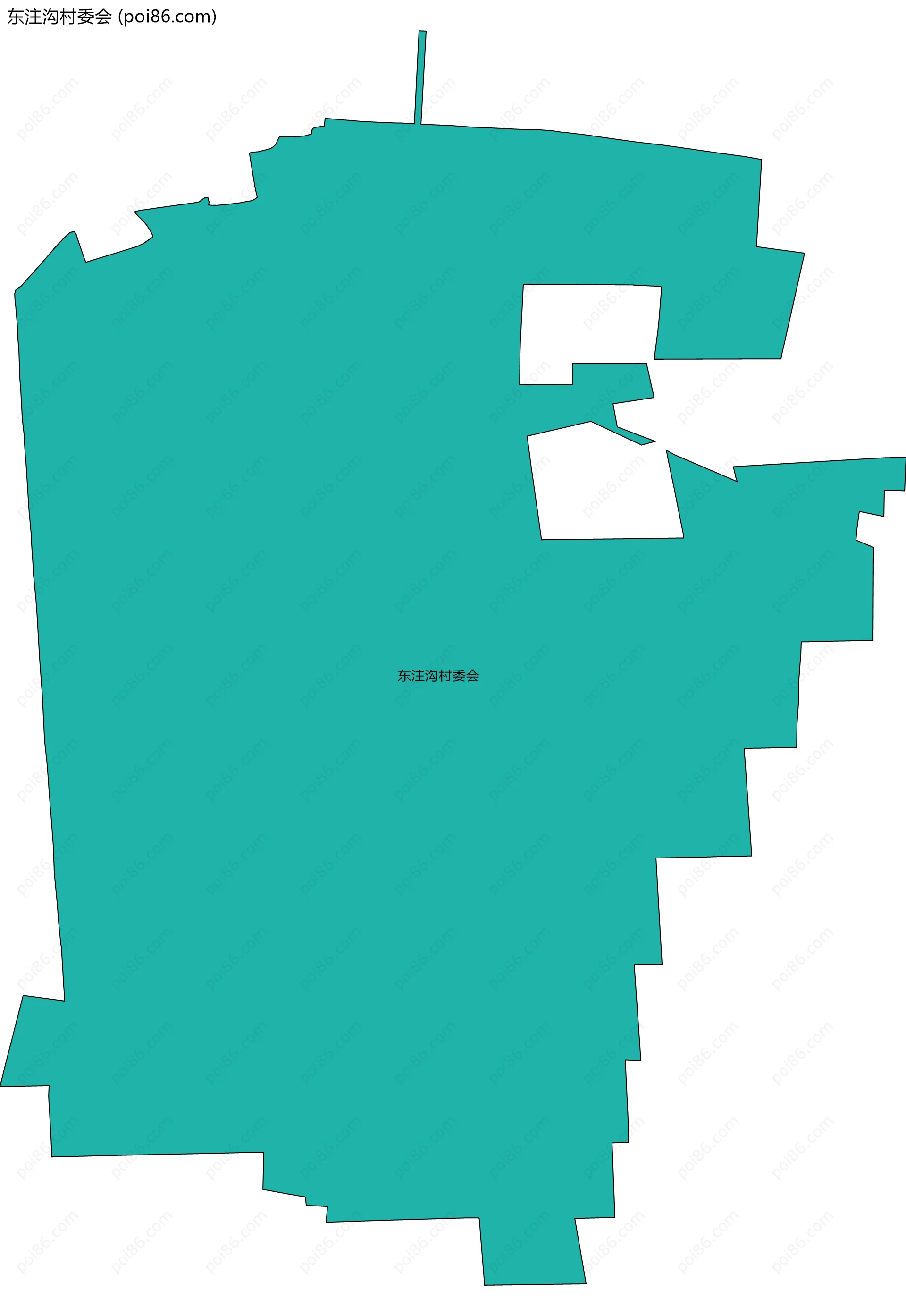 东注沟村委会边界地图