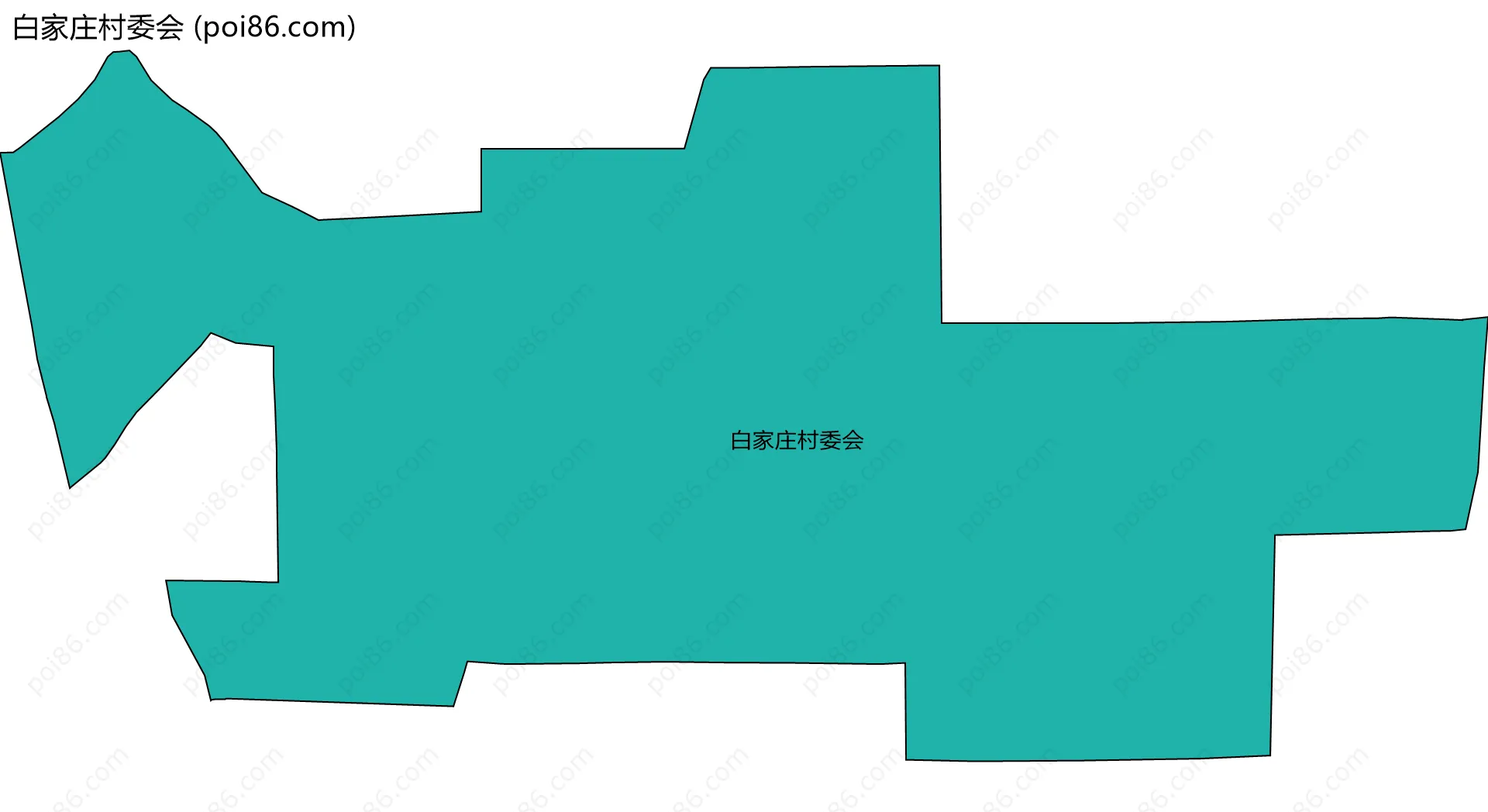白家庄村委会边界地图