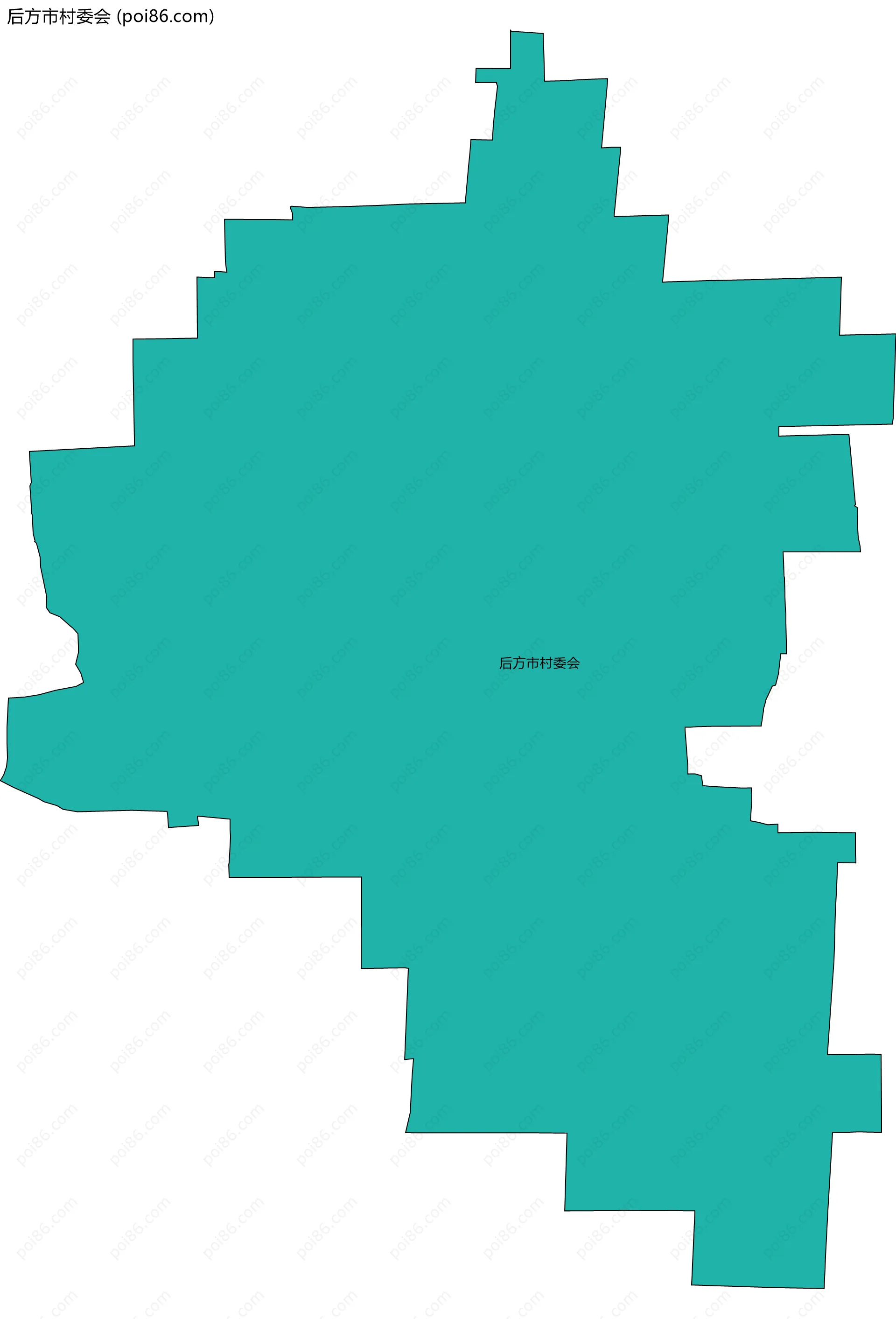 后方市村委会边界地图