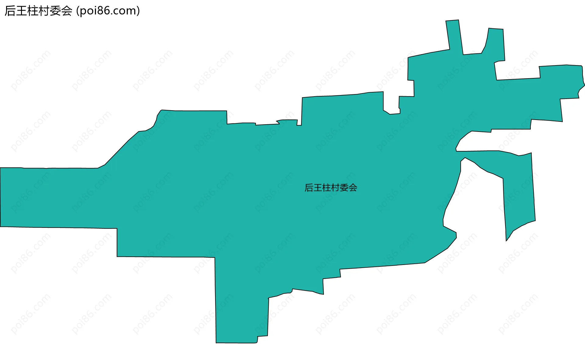 后王柱村委会边界地图