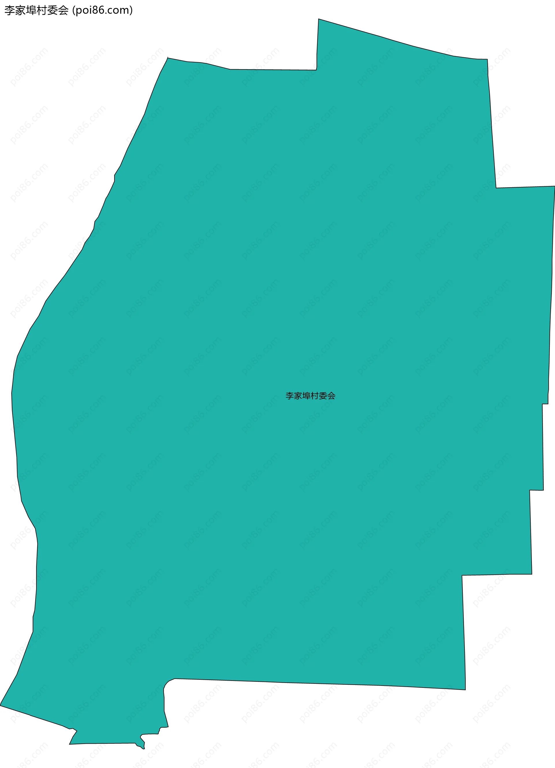 李家埠村委会边界地图