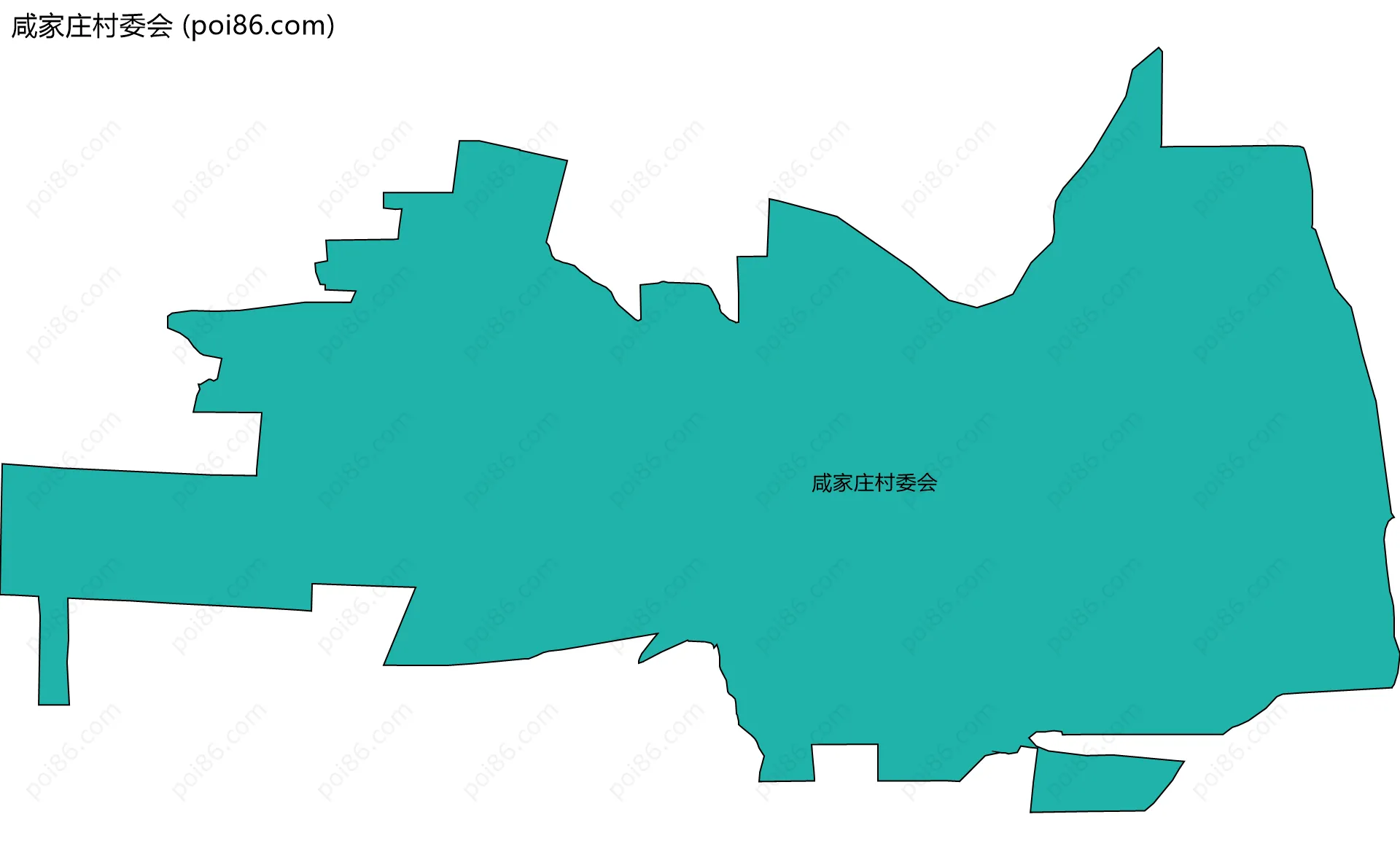 咸家庄村委会边界地图