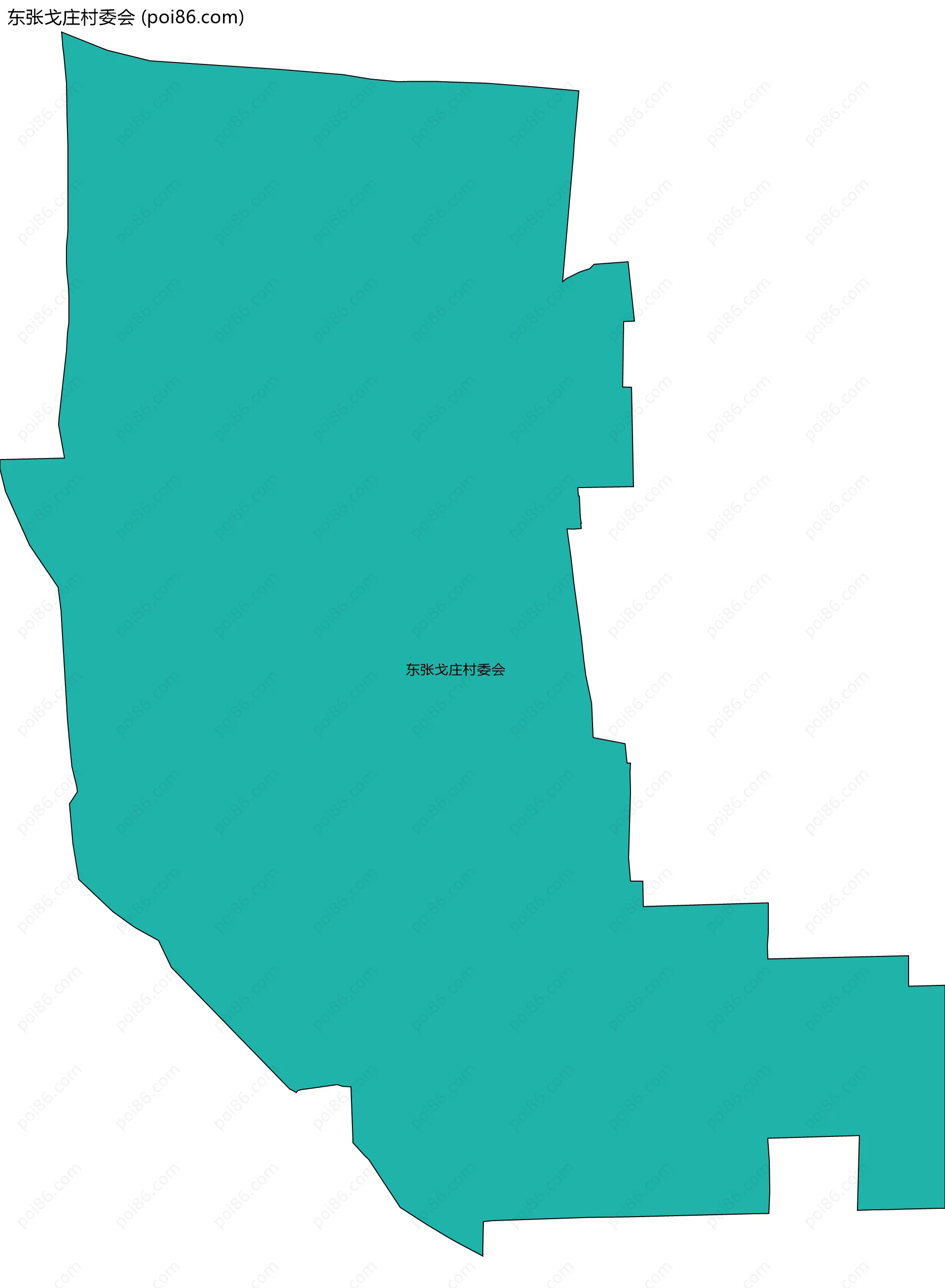 东张戈庄村委会边界地图