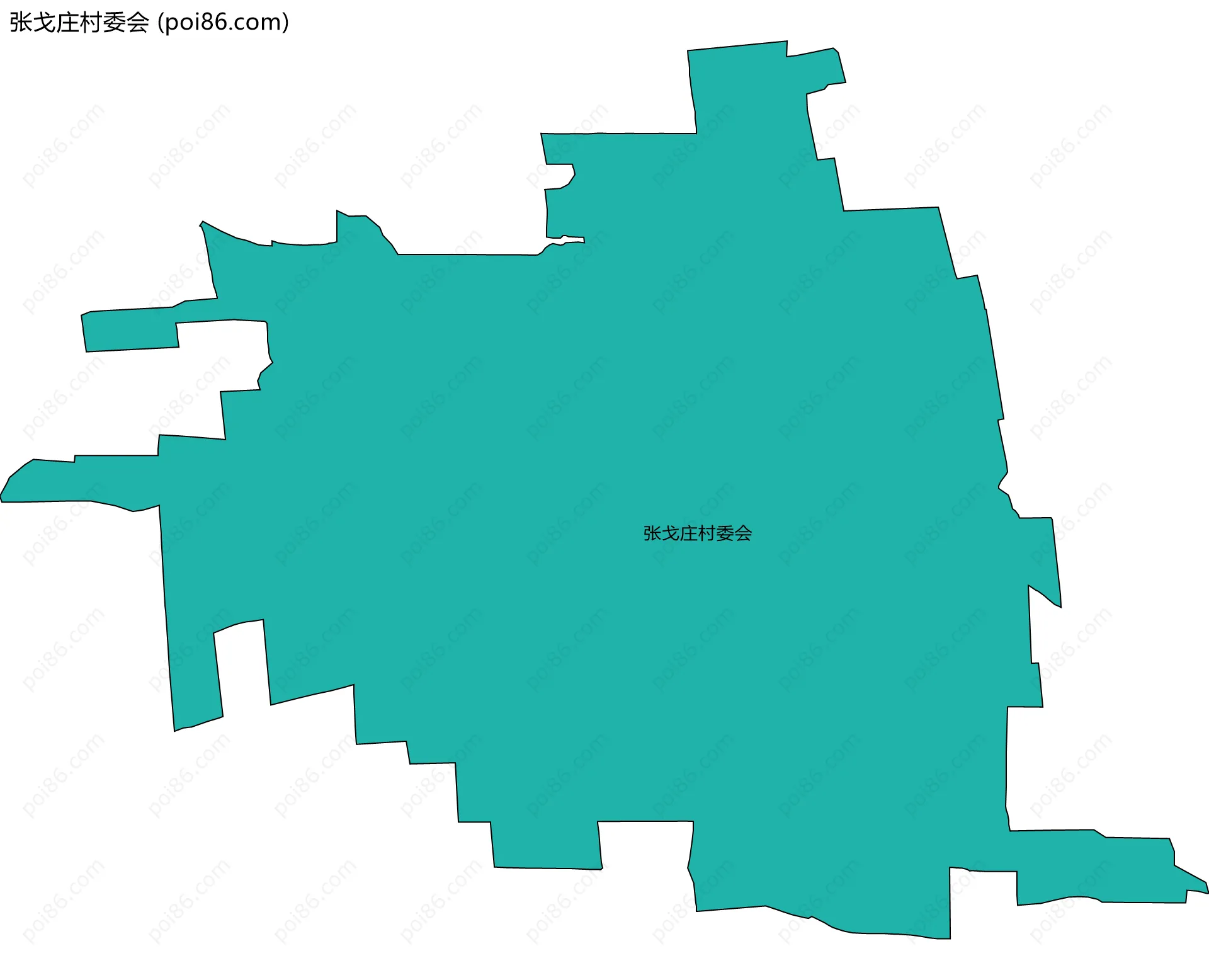 张戈庄村委会边界地图