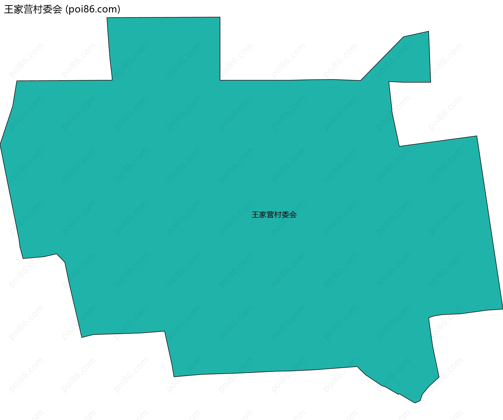 王家营村委会边界地图