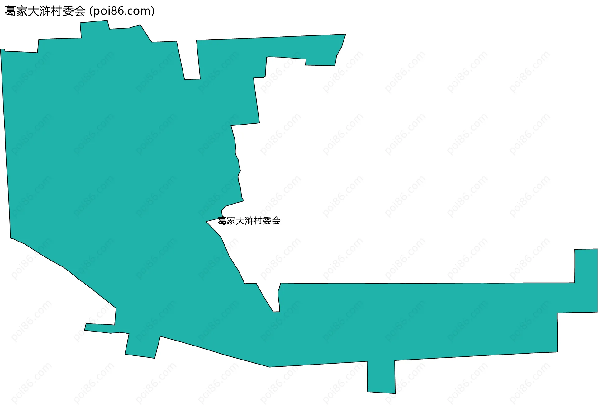 葛家大浒村委会边界地图