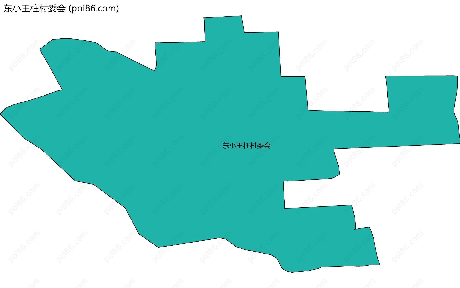 东小王柱村委会边界地图