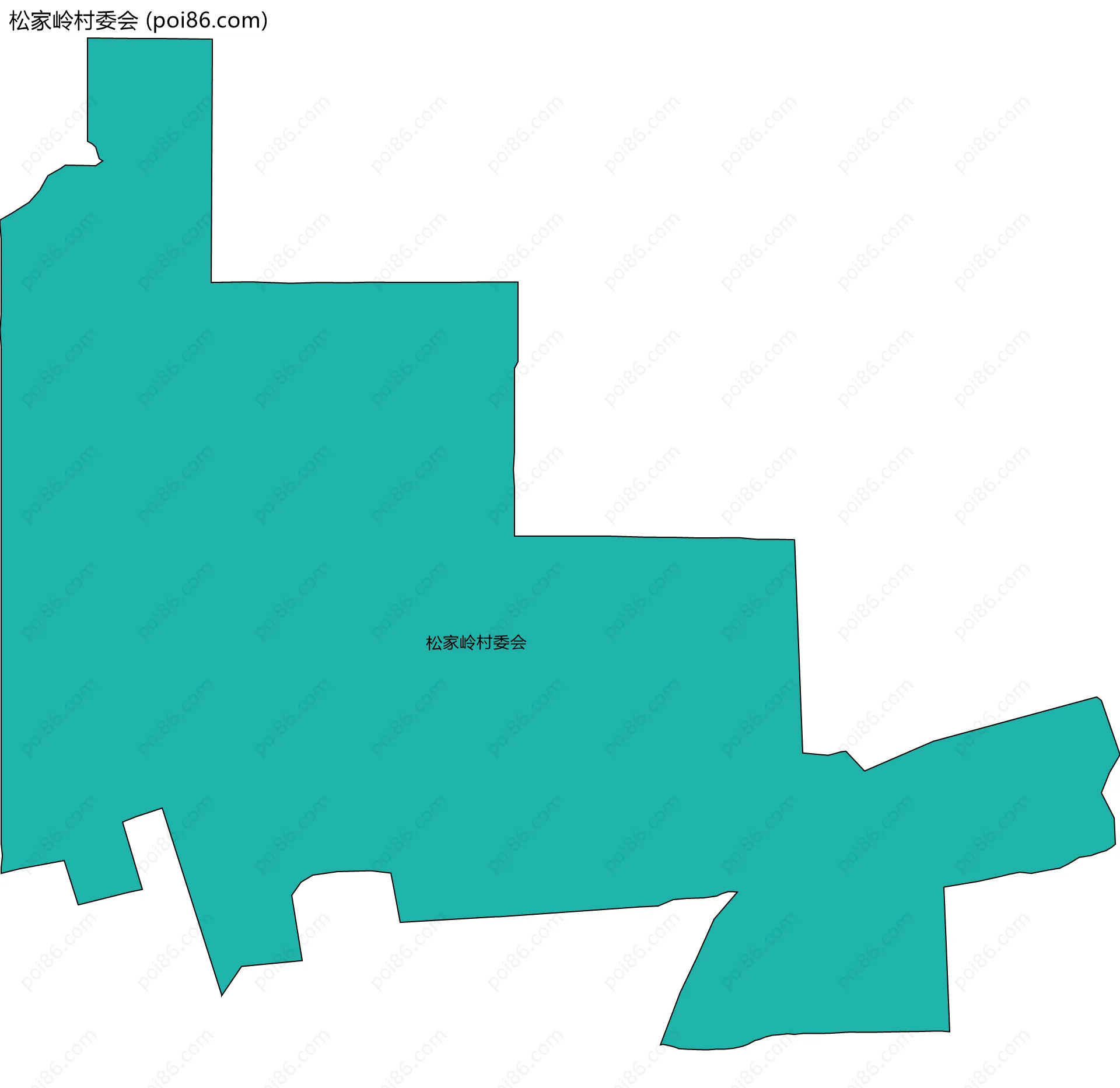 松家岭村委会边界地图
