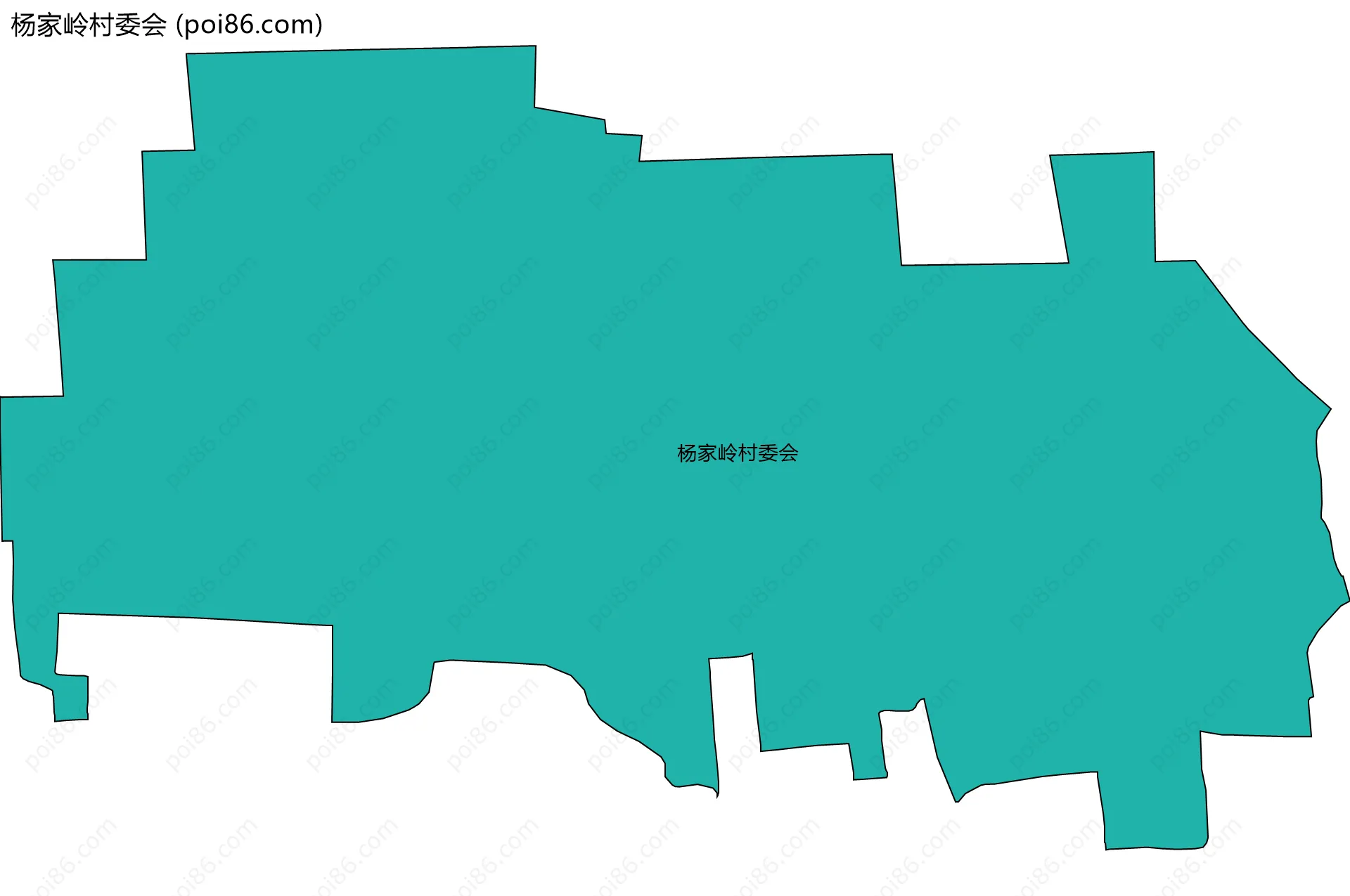 杨家岭村委会边界地图