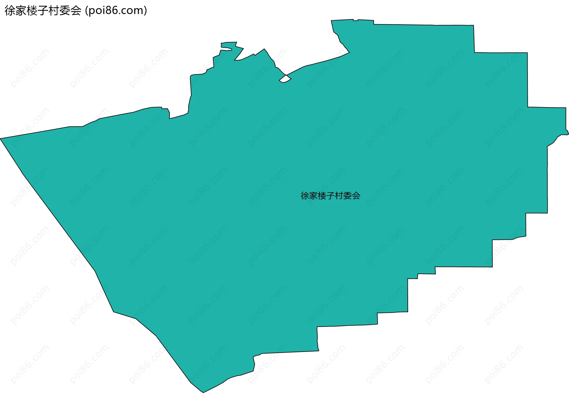 徐家楼子村委会边界地图