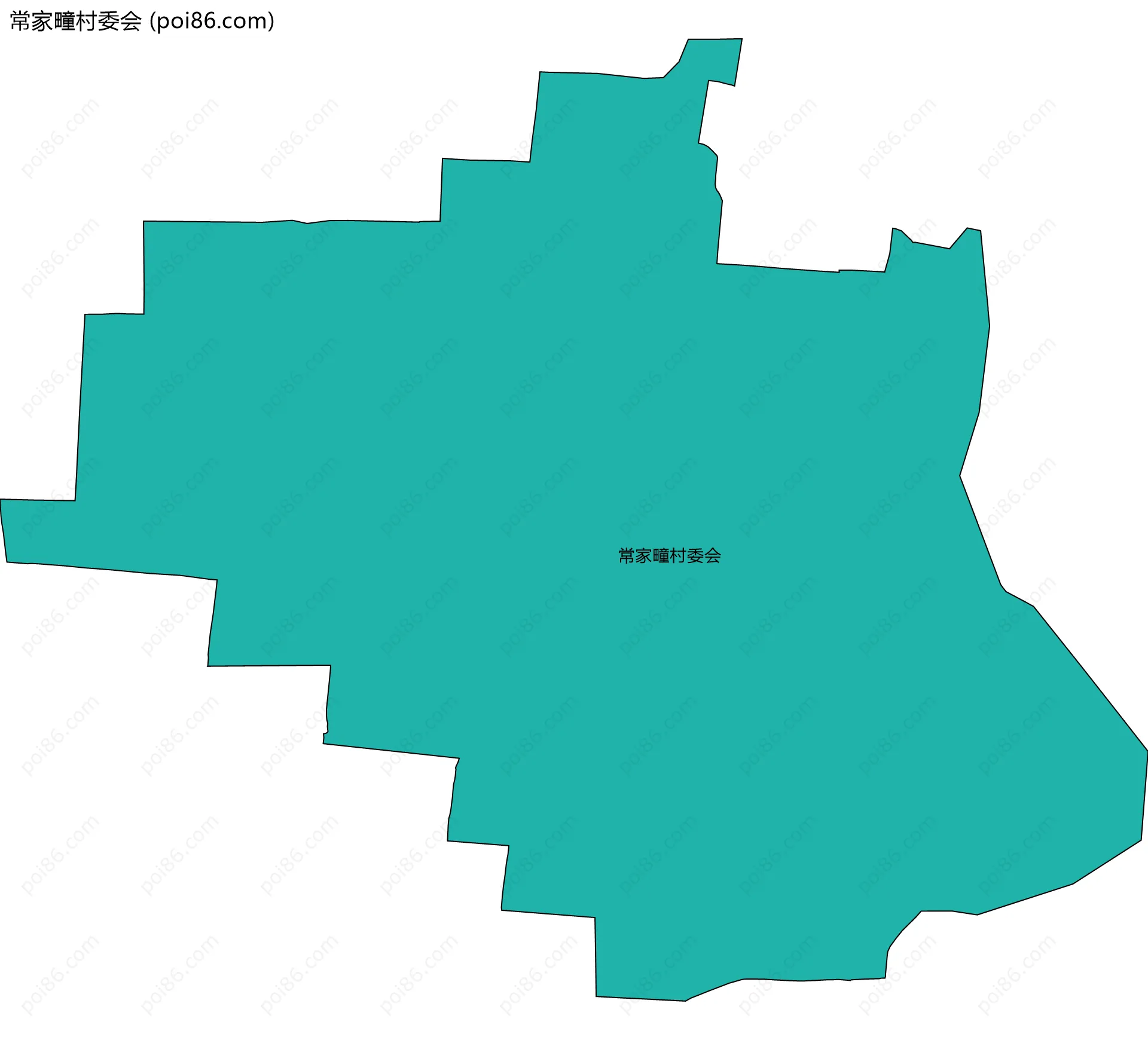 常家疃村委会边界地图