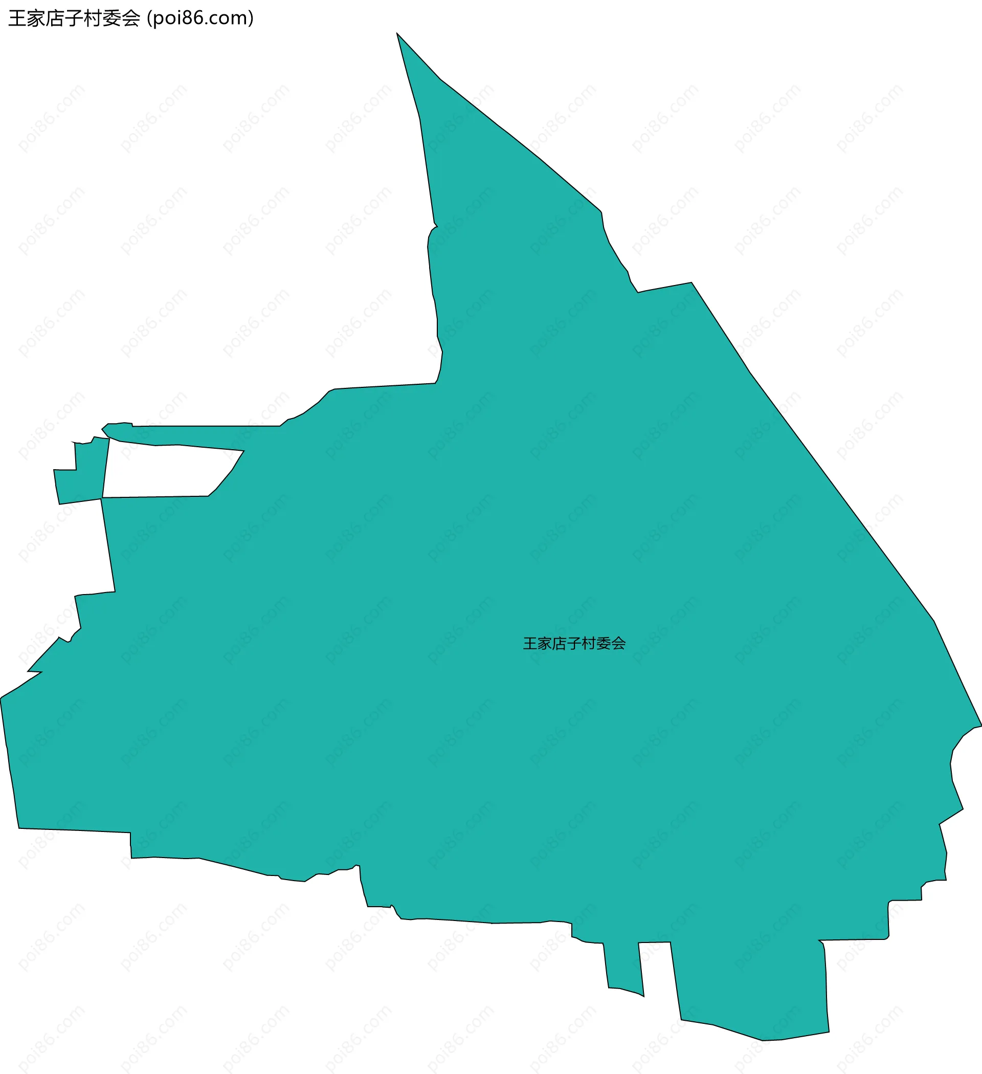 王家店子村委会边界地图