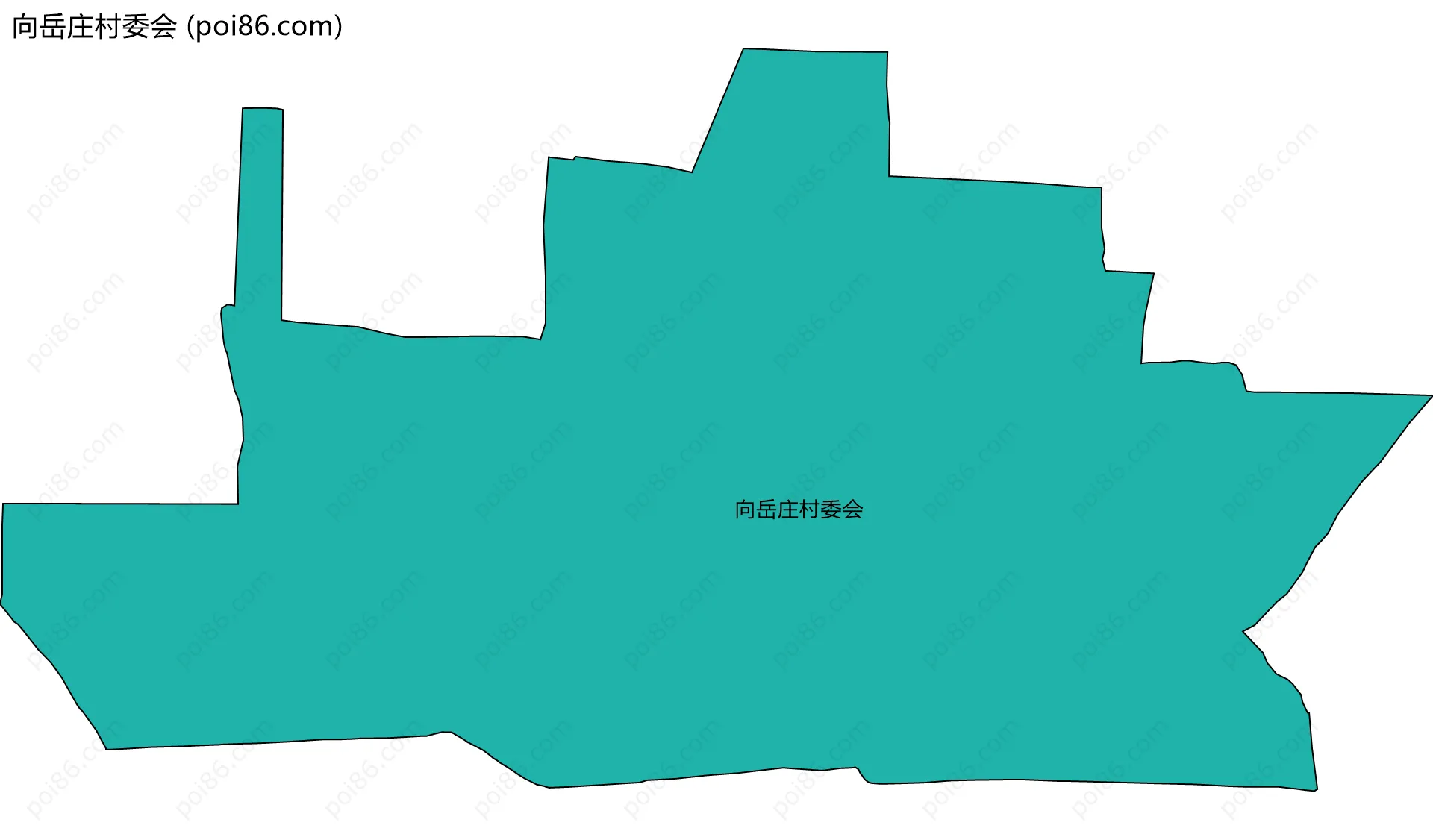 向岳庄村委会边界地图