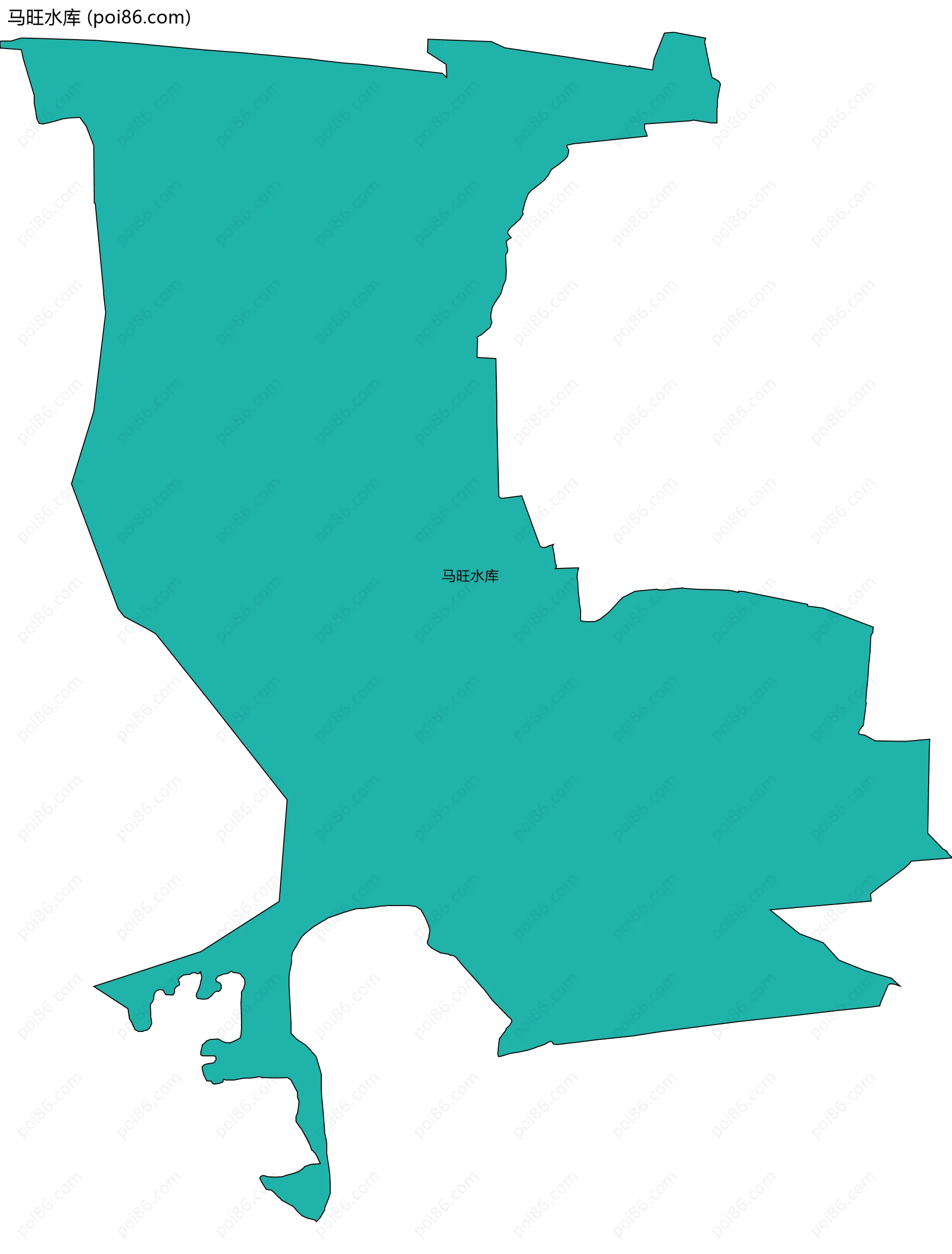 马旺水库边界地图