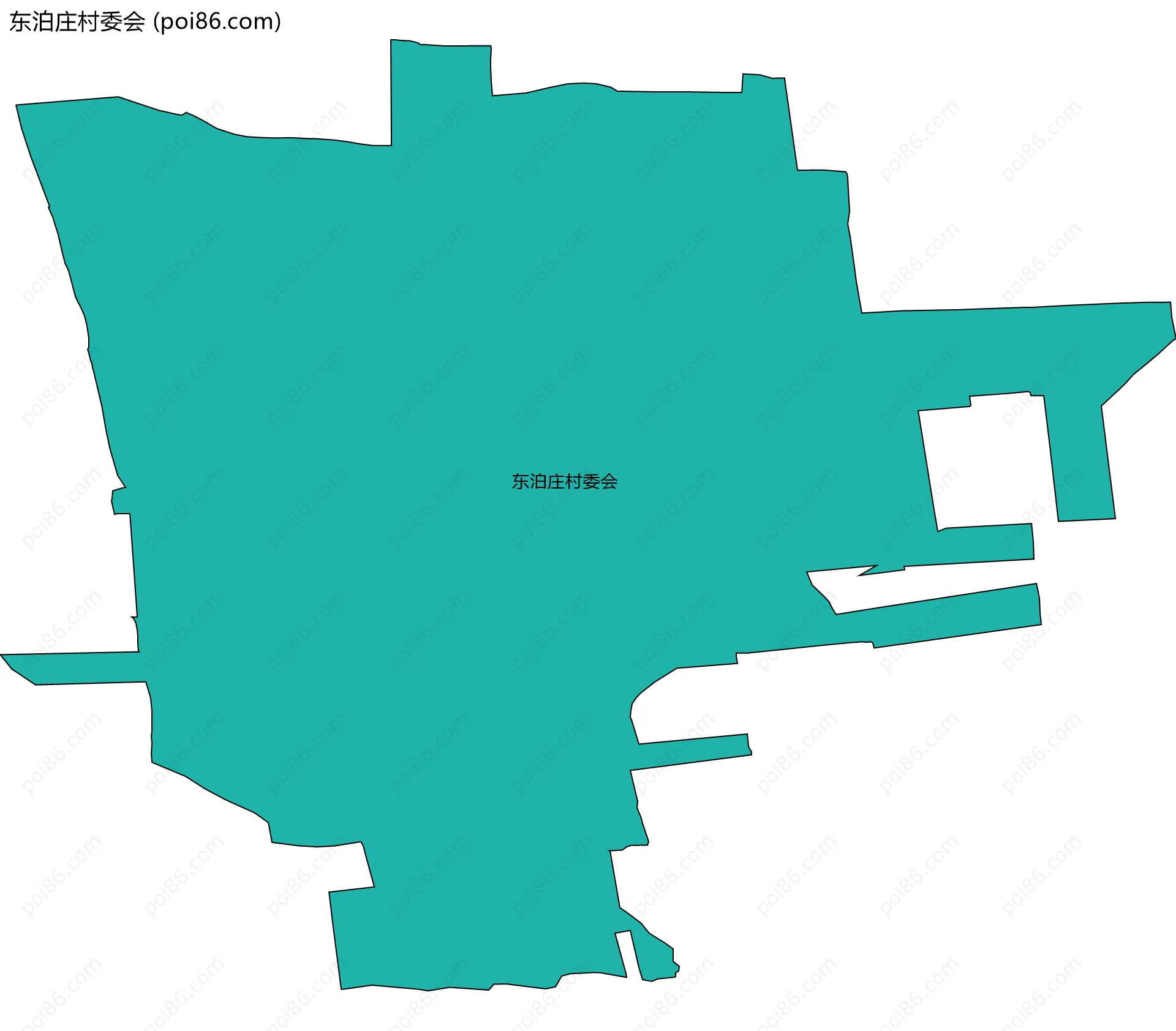 东泊庄村委会边界地图