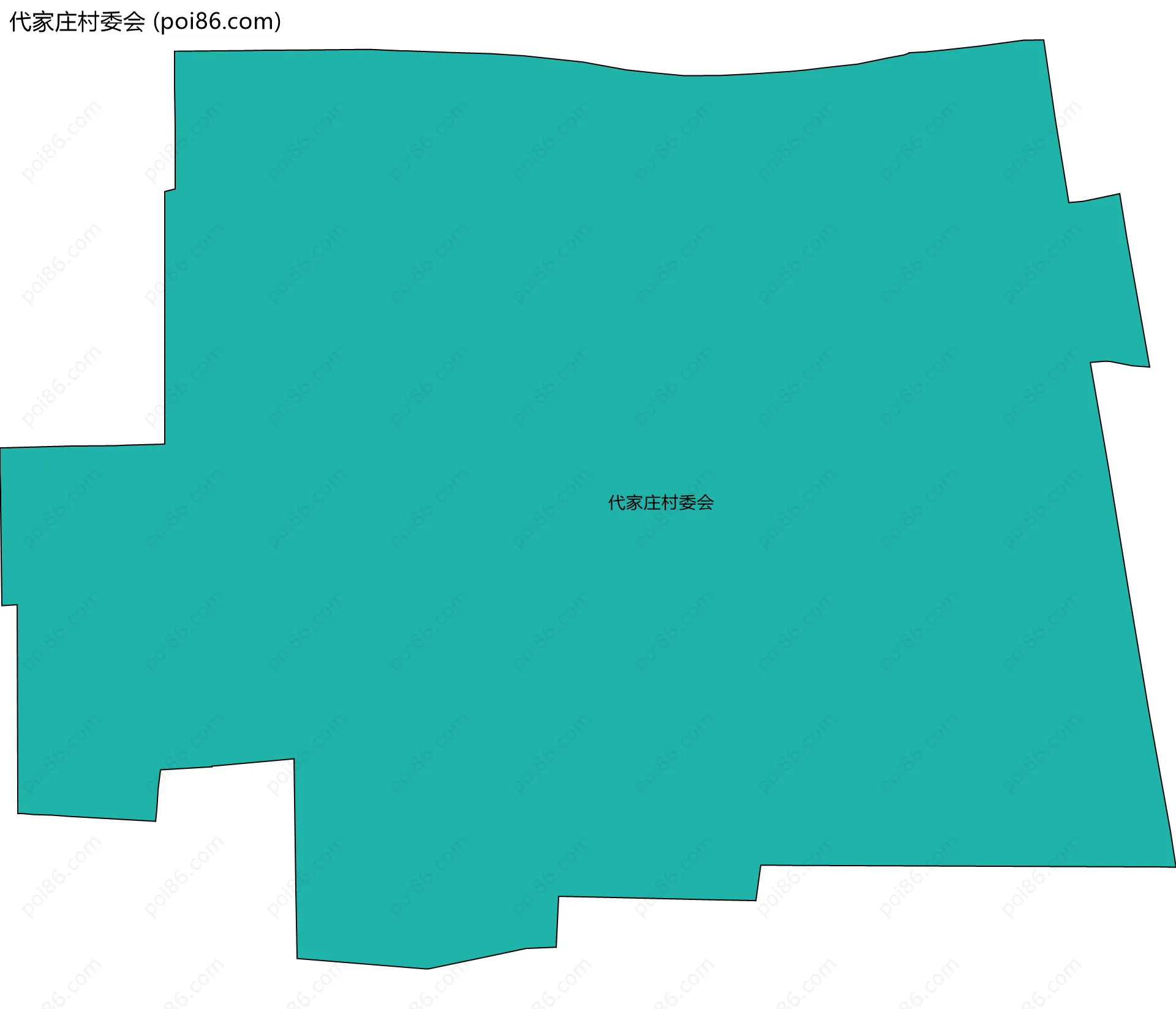 代家庄村委会边界地图