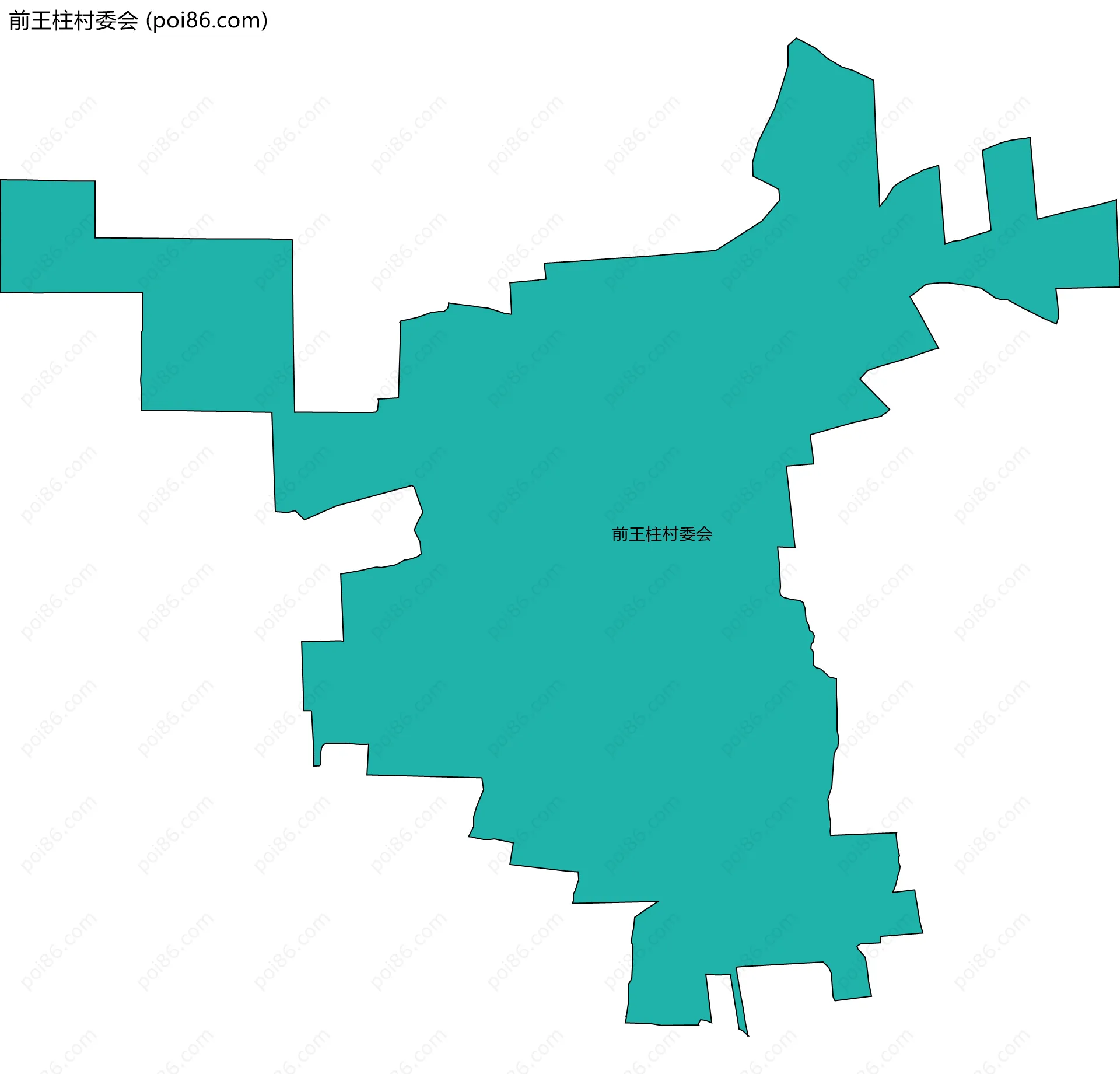 前王柱村委会边界地图