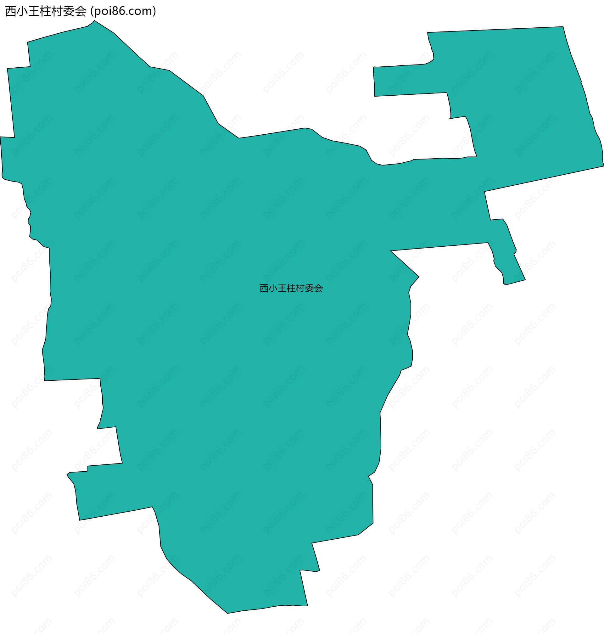 西小王柱村委会边界地图