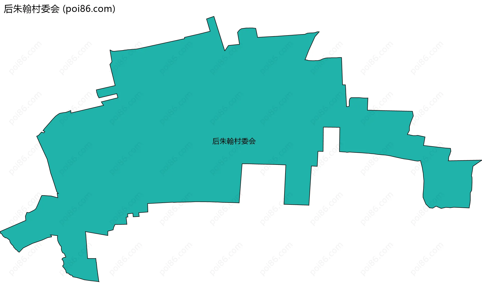 后朱翰村委会边界地图
