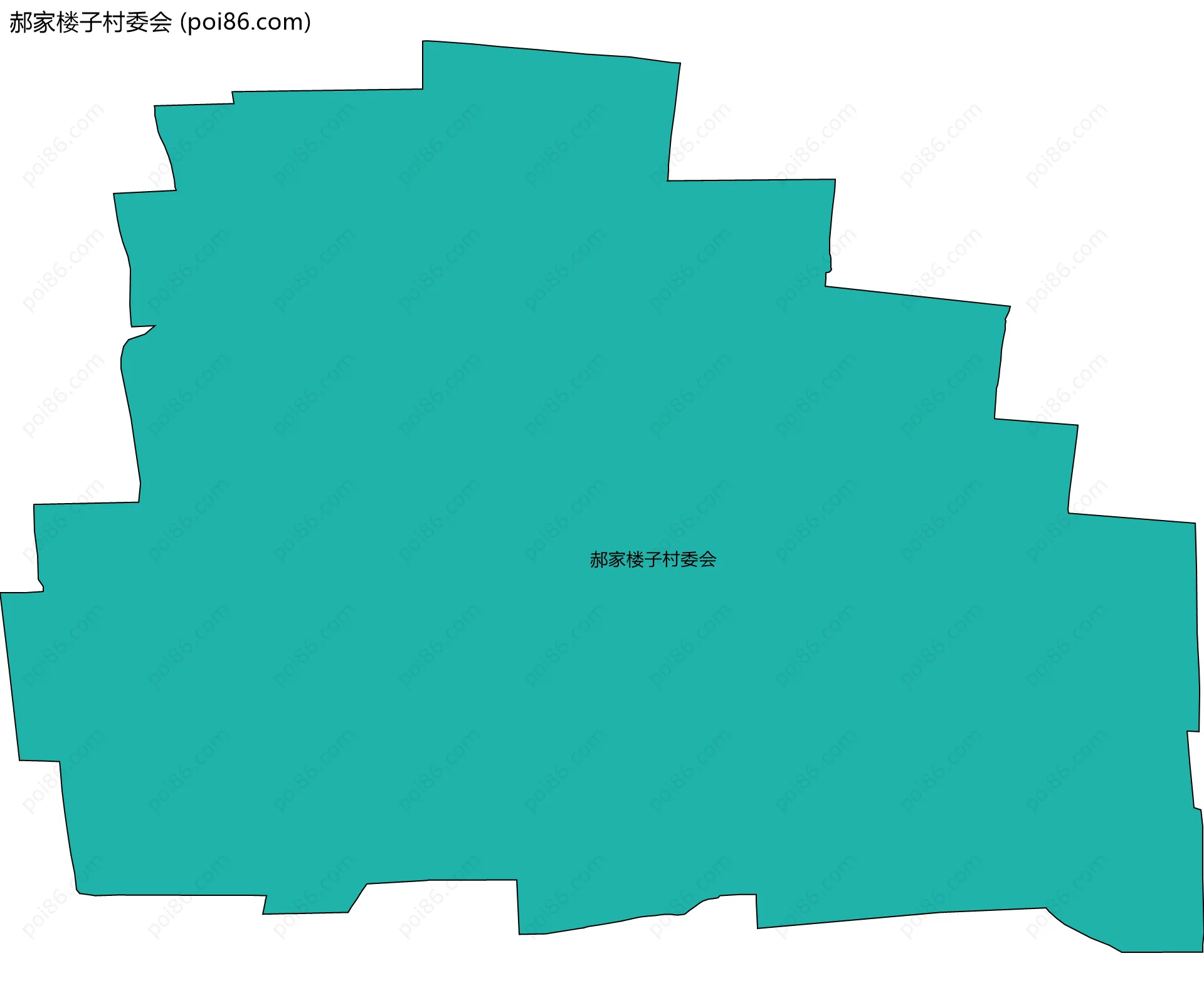 郝家楼子村委会边界地图