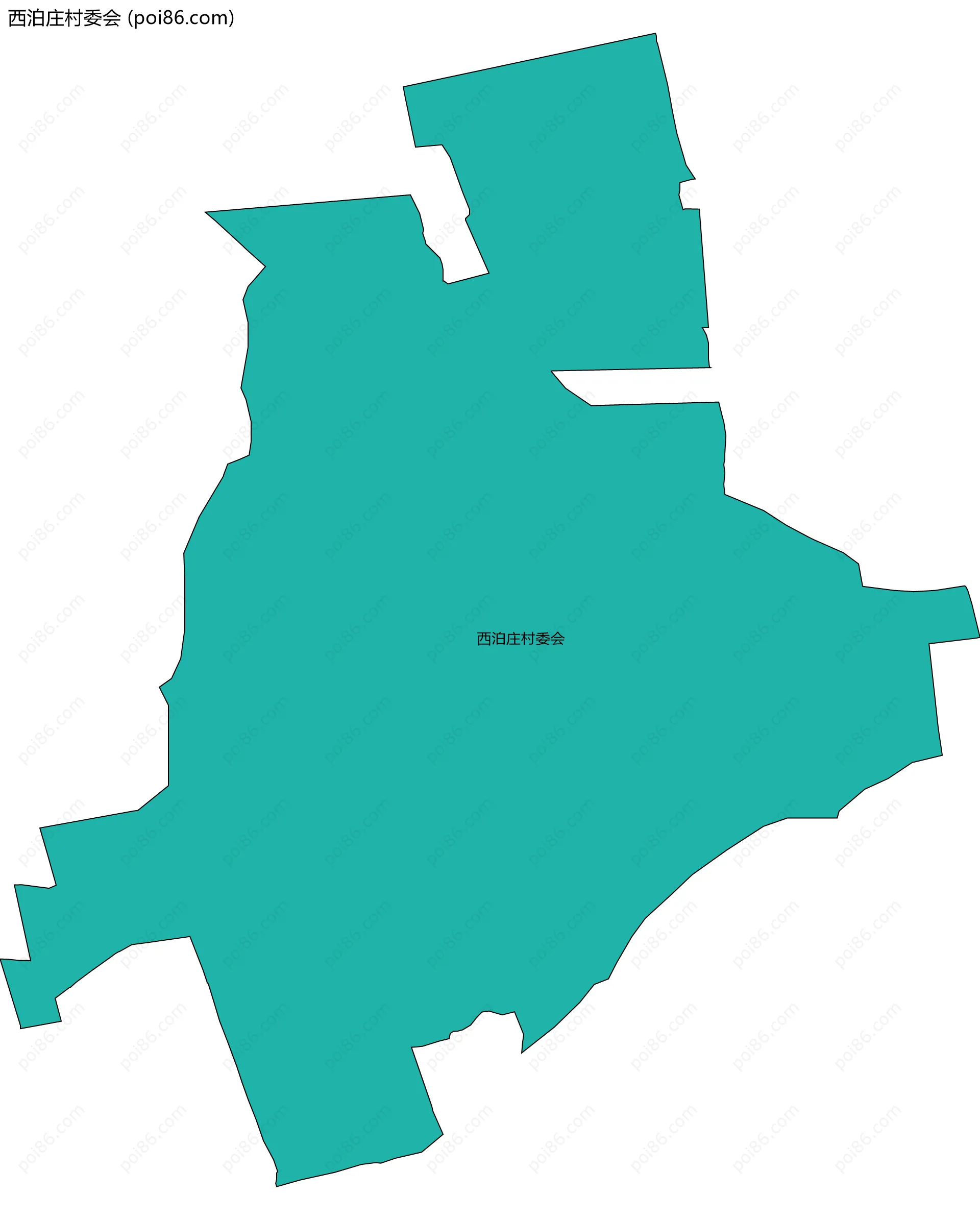 西泊庄村委会边界地图