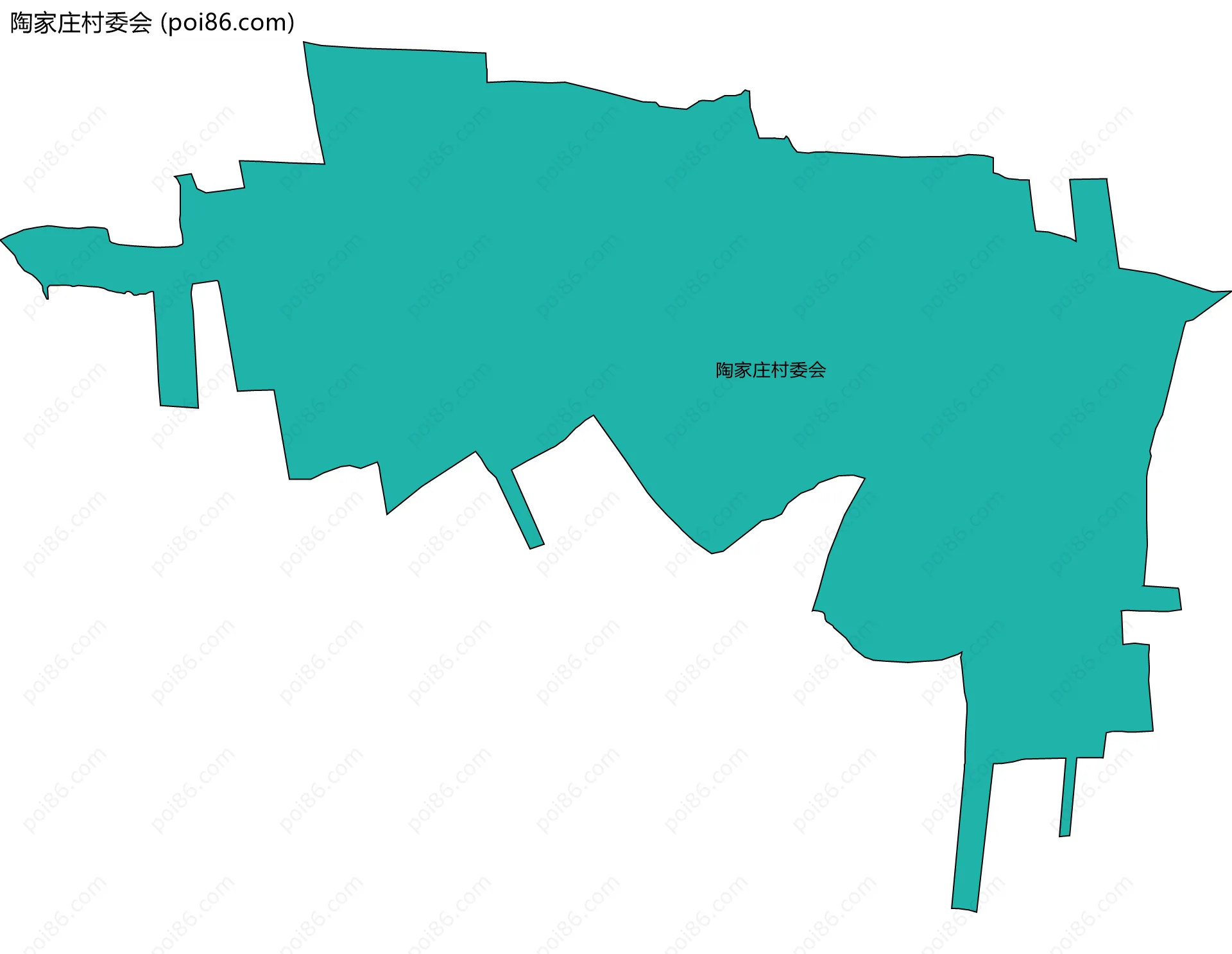 陶家庄村委会边界地图