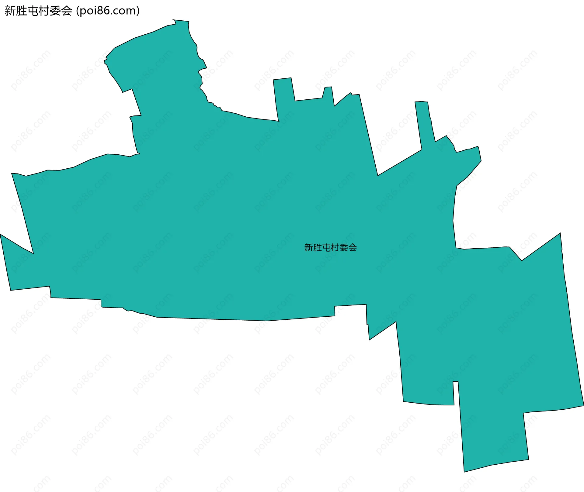 新胜屯村委会边界地图