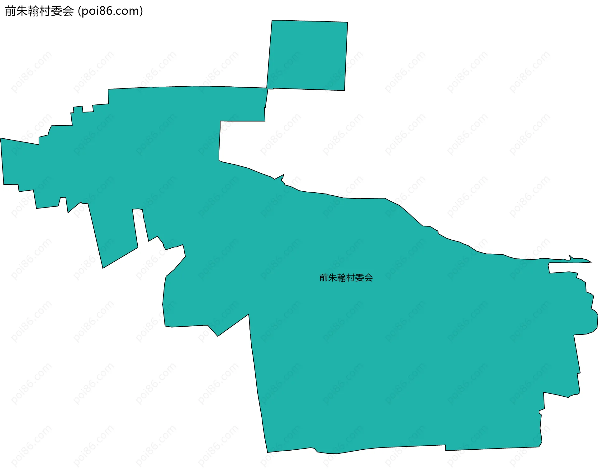 前朱翰村委会边界地图