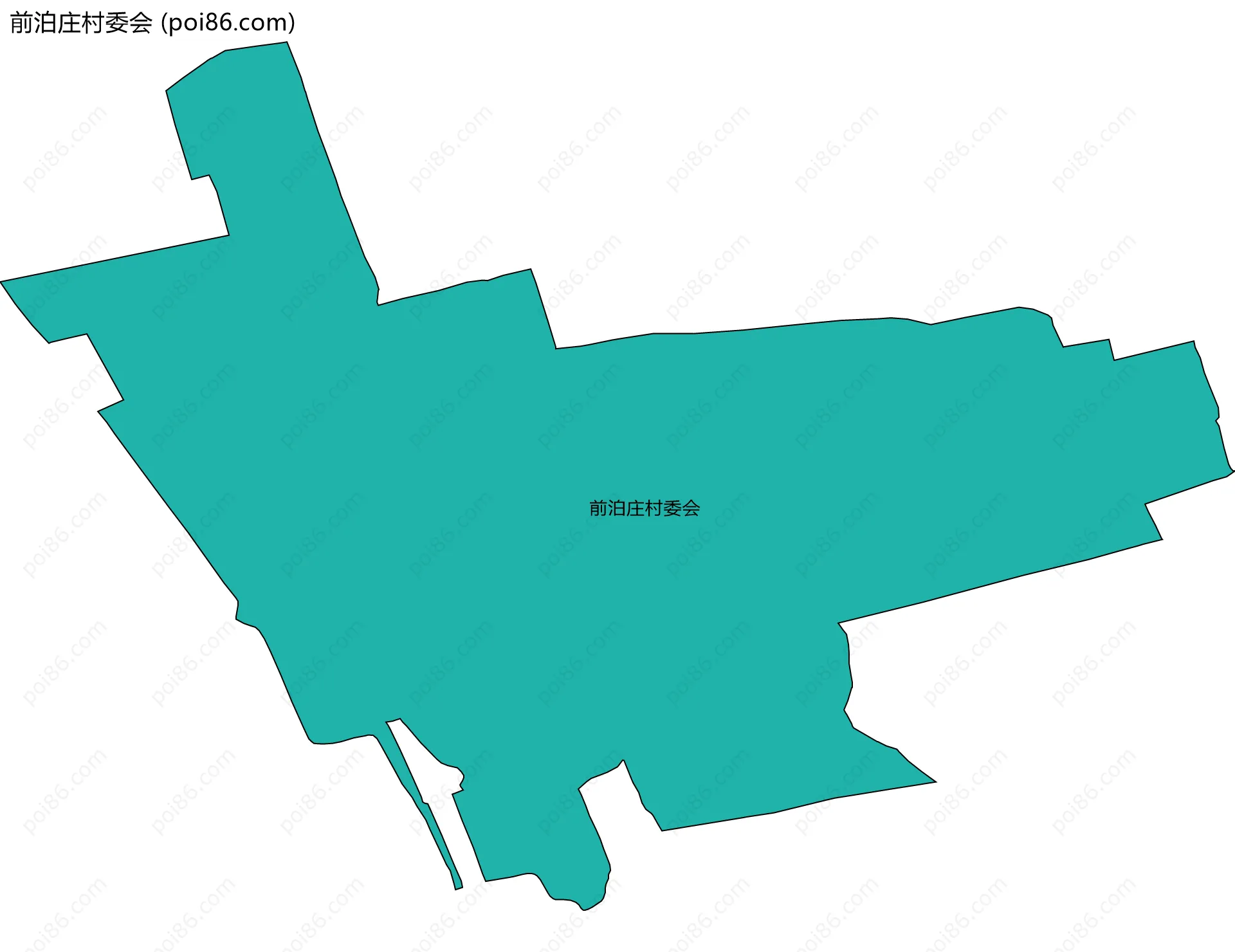 前泊庄村委会边界地图