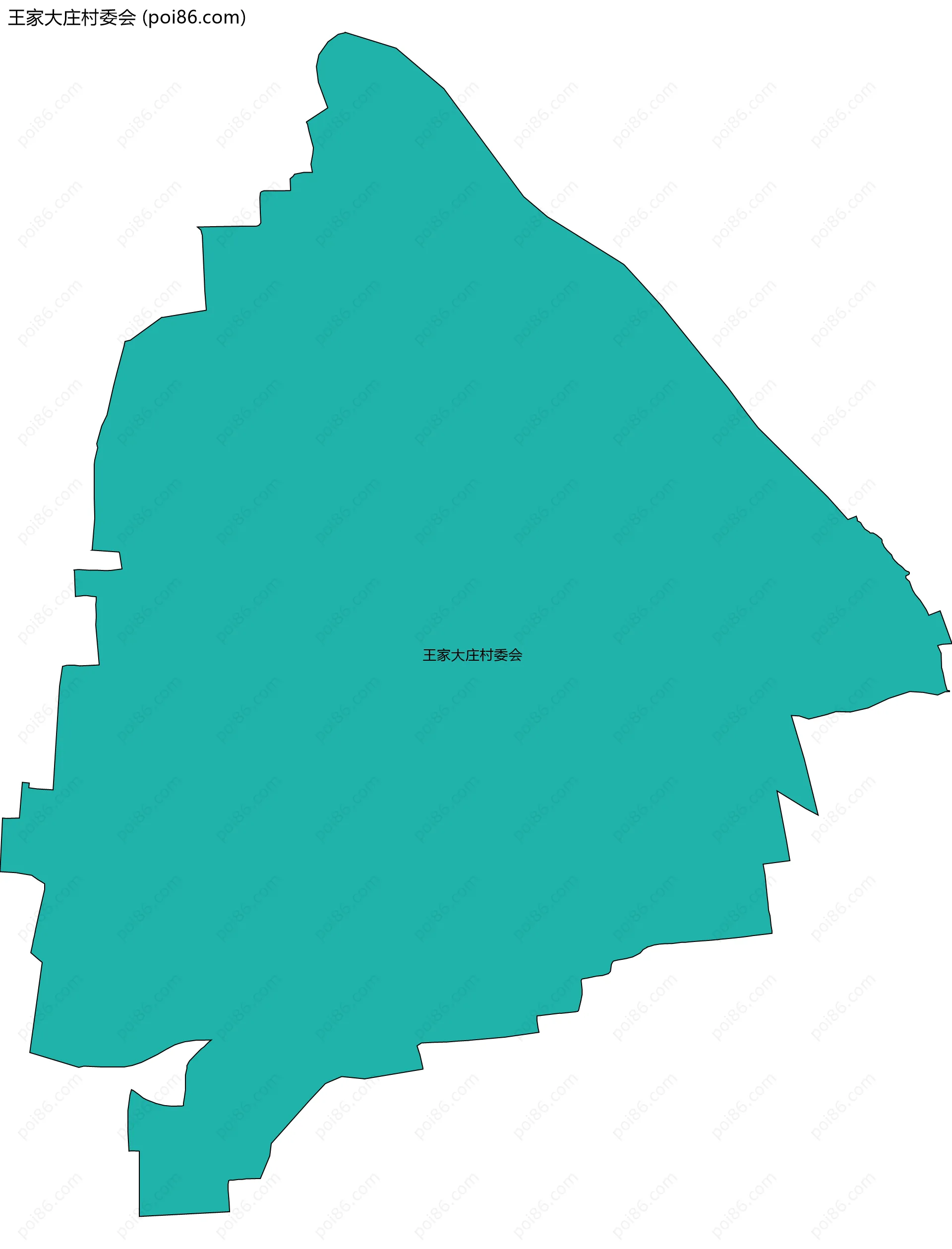 王家大庄村委会边界地图