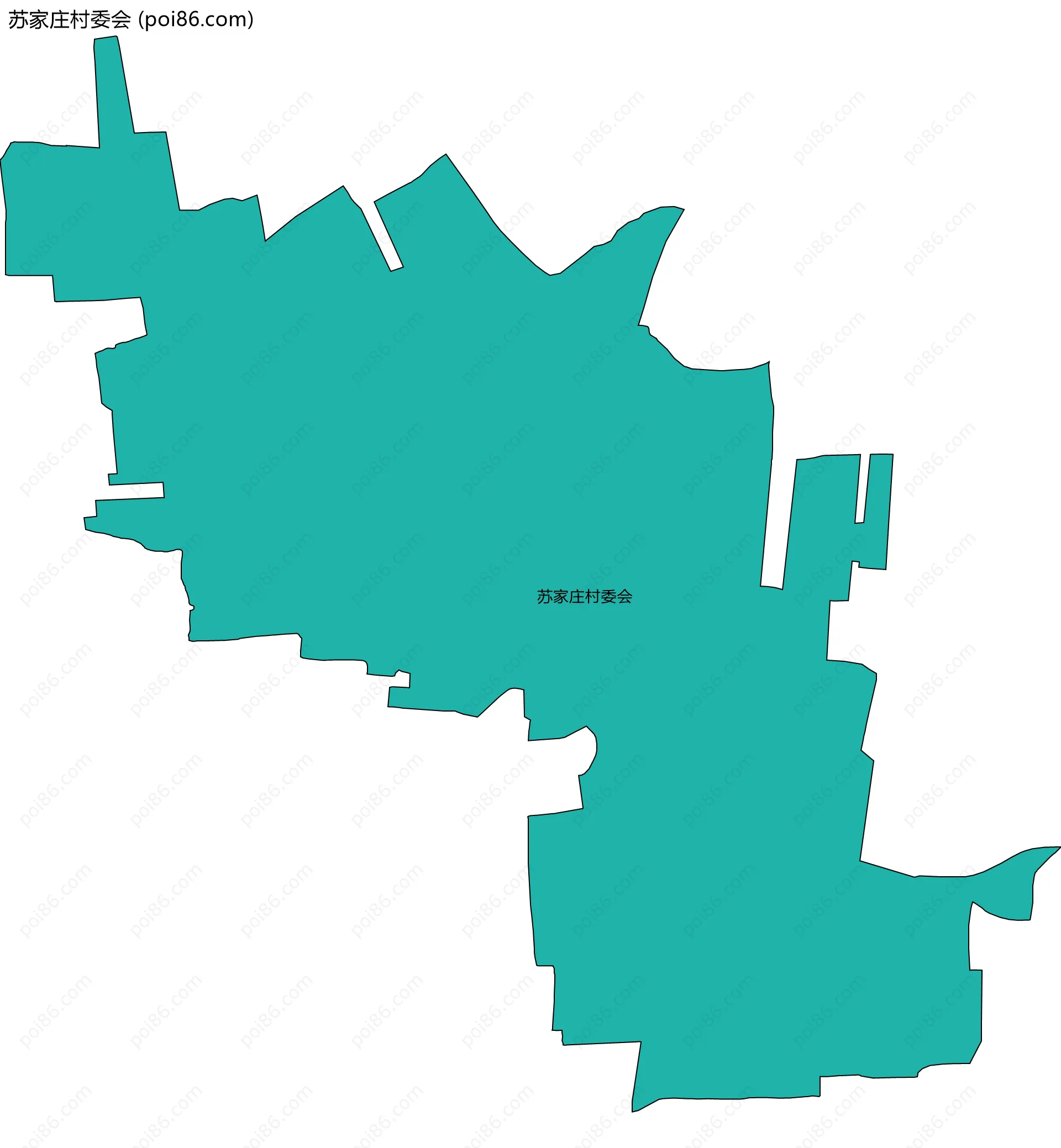 苏家庄村委会边界地图