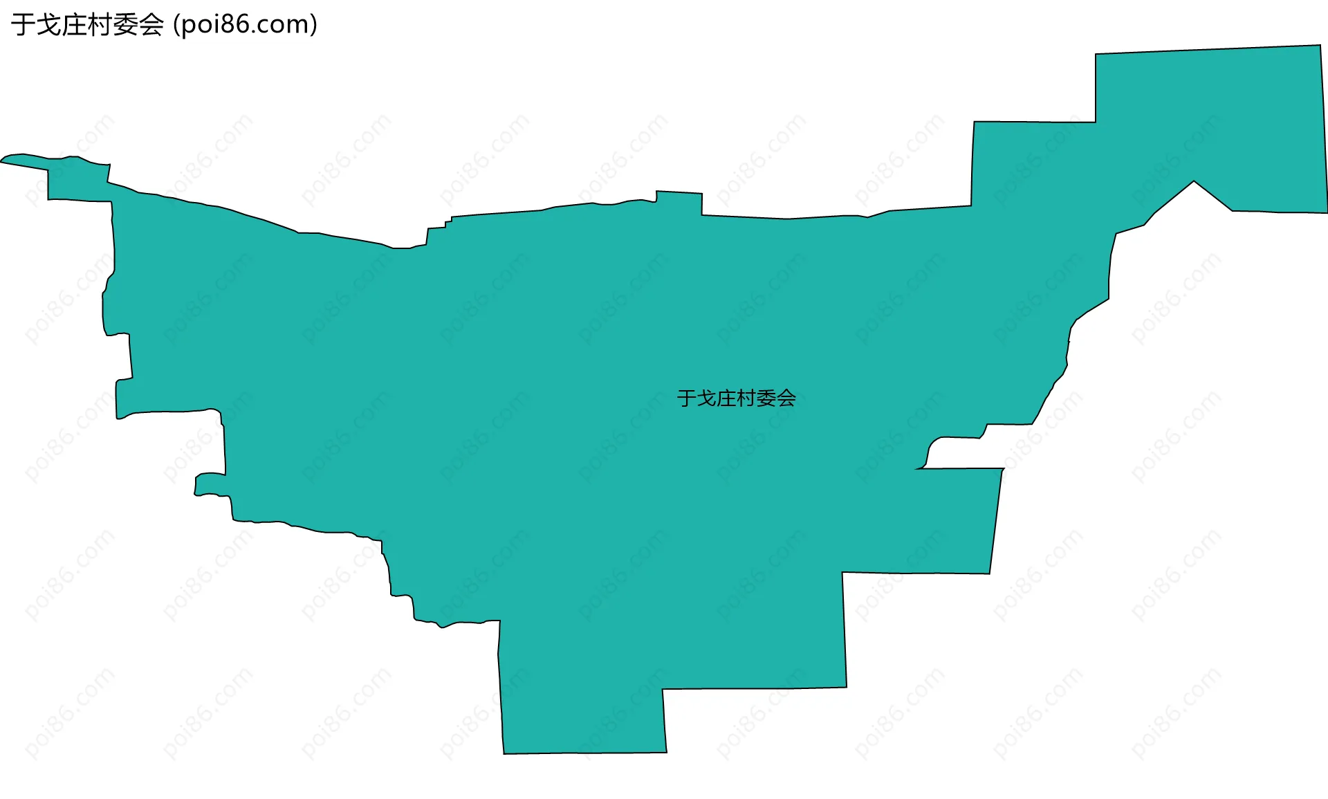 于戈庄村委会边界地图