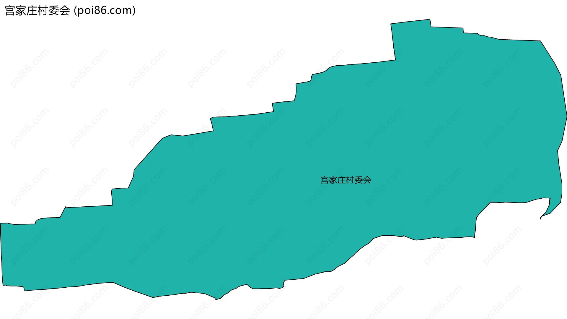 宫家庄村委会边界地图