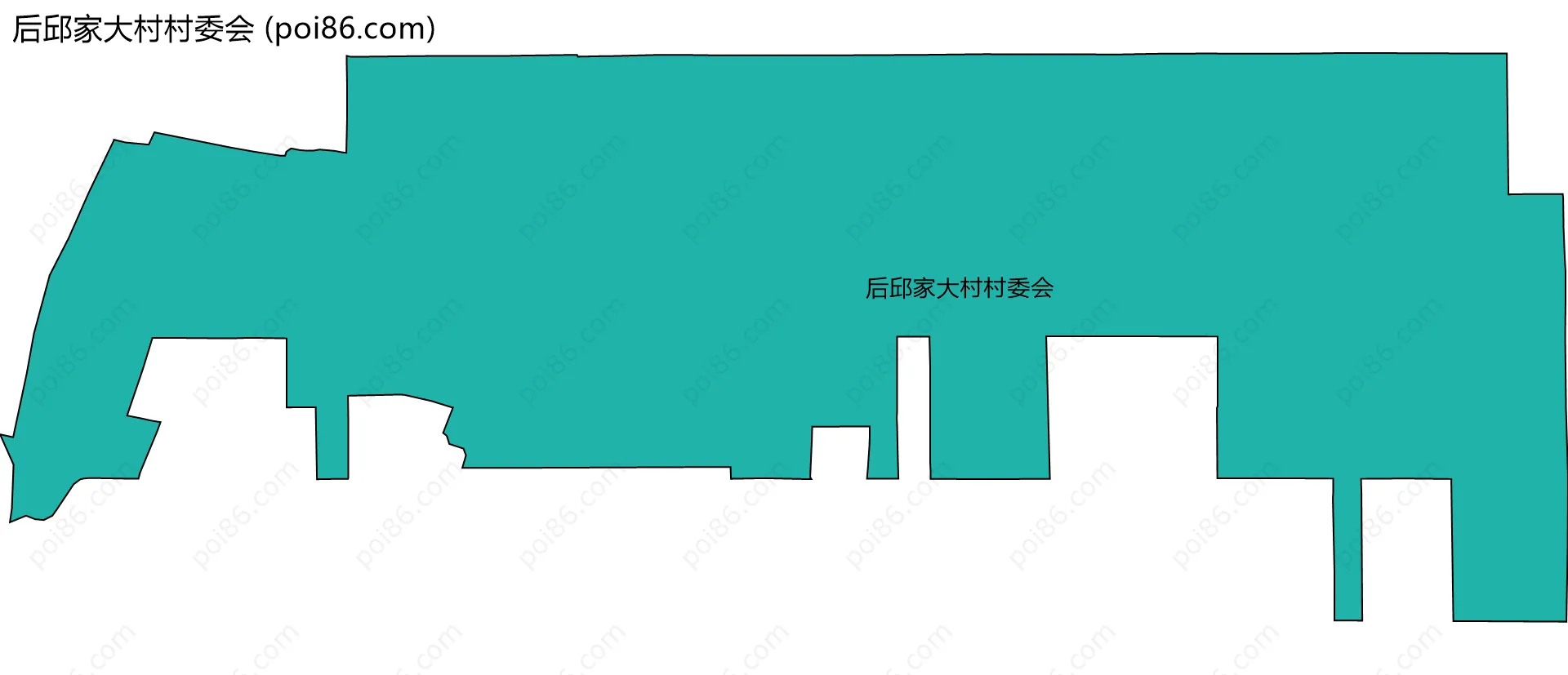 后邱家大村村委会边界地图