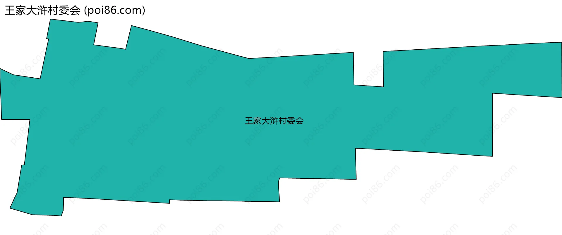 王家大浒村委会边界地图