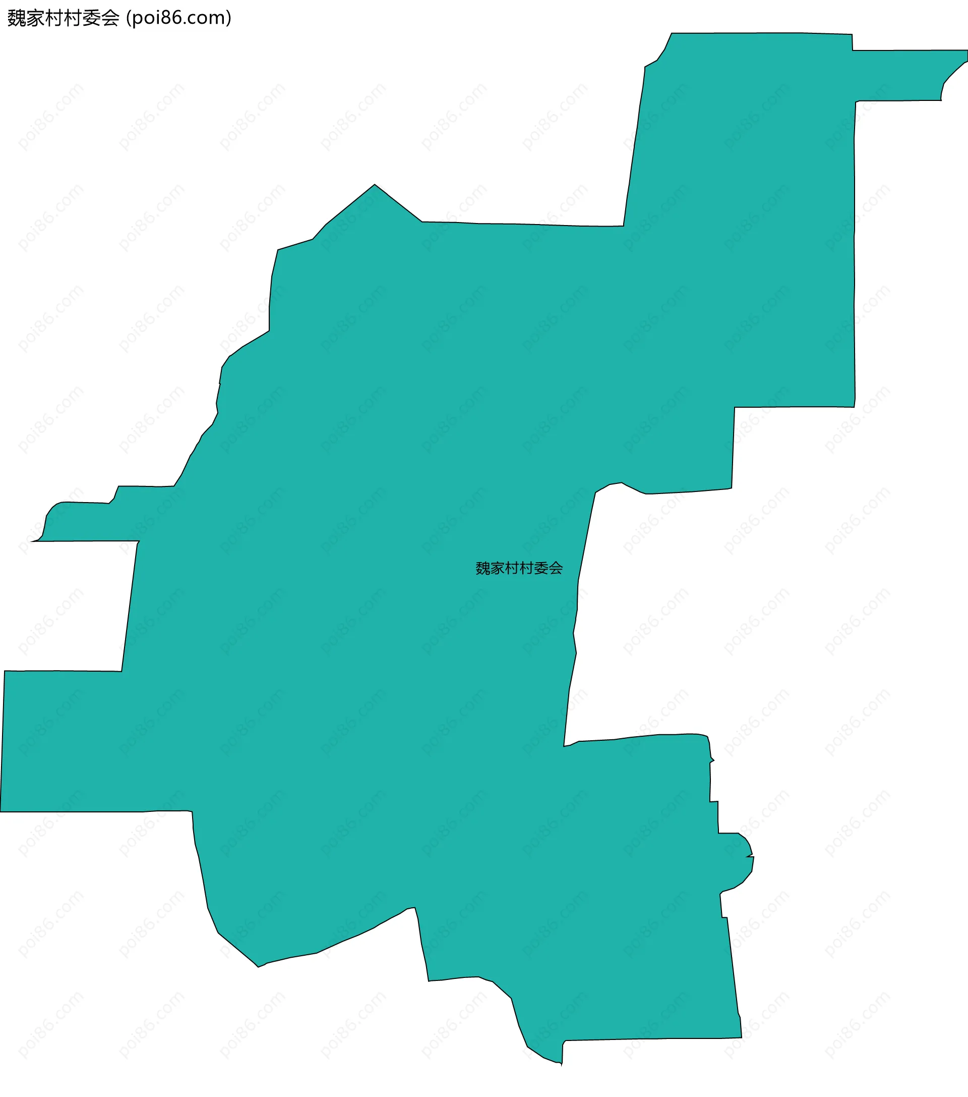魏家村村委会边界地图