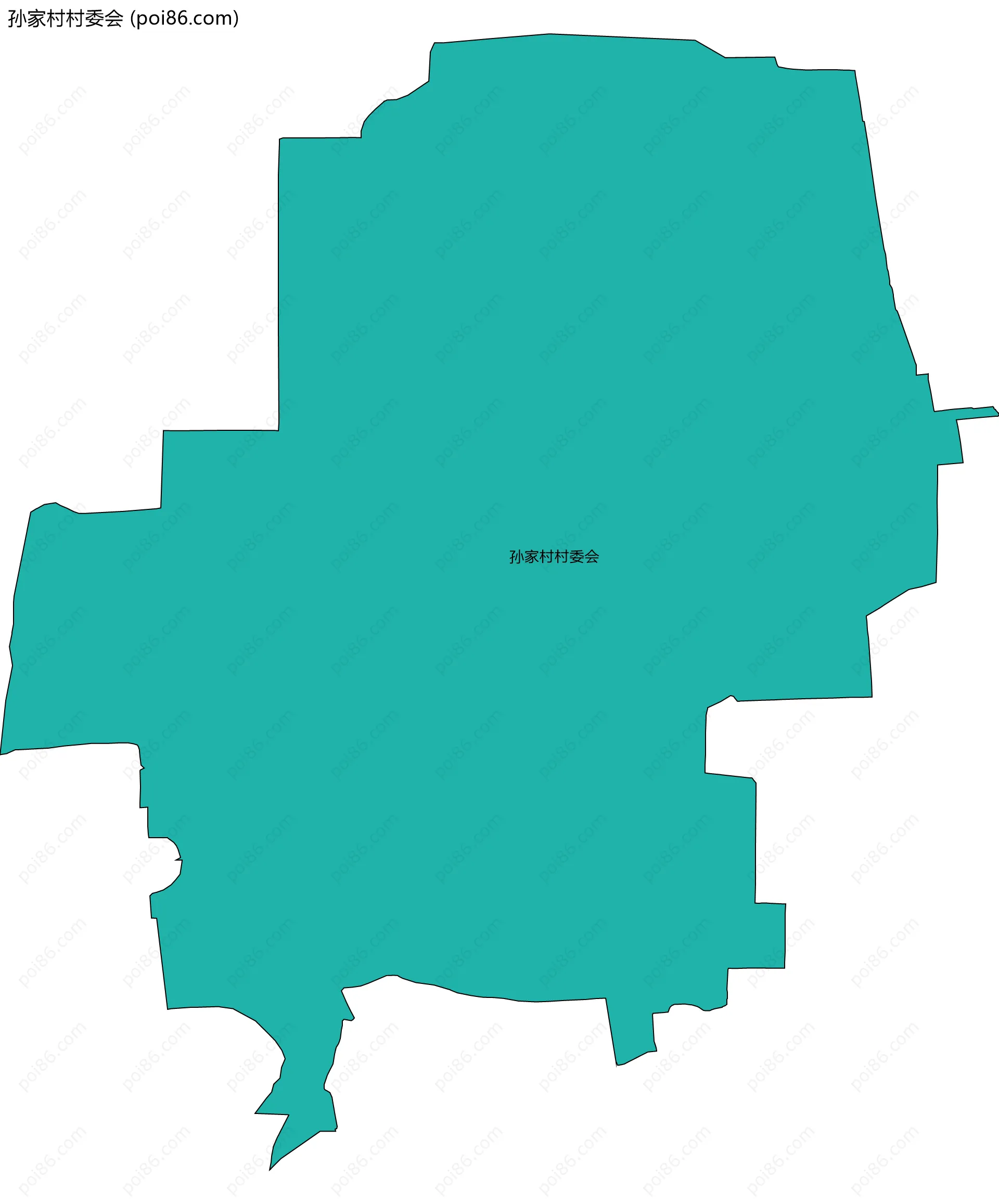 孙家村村委会边界地图